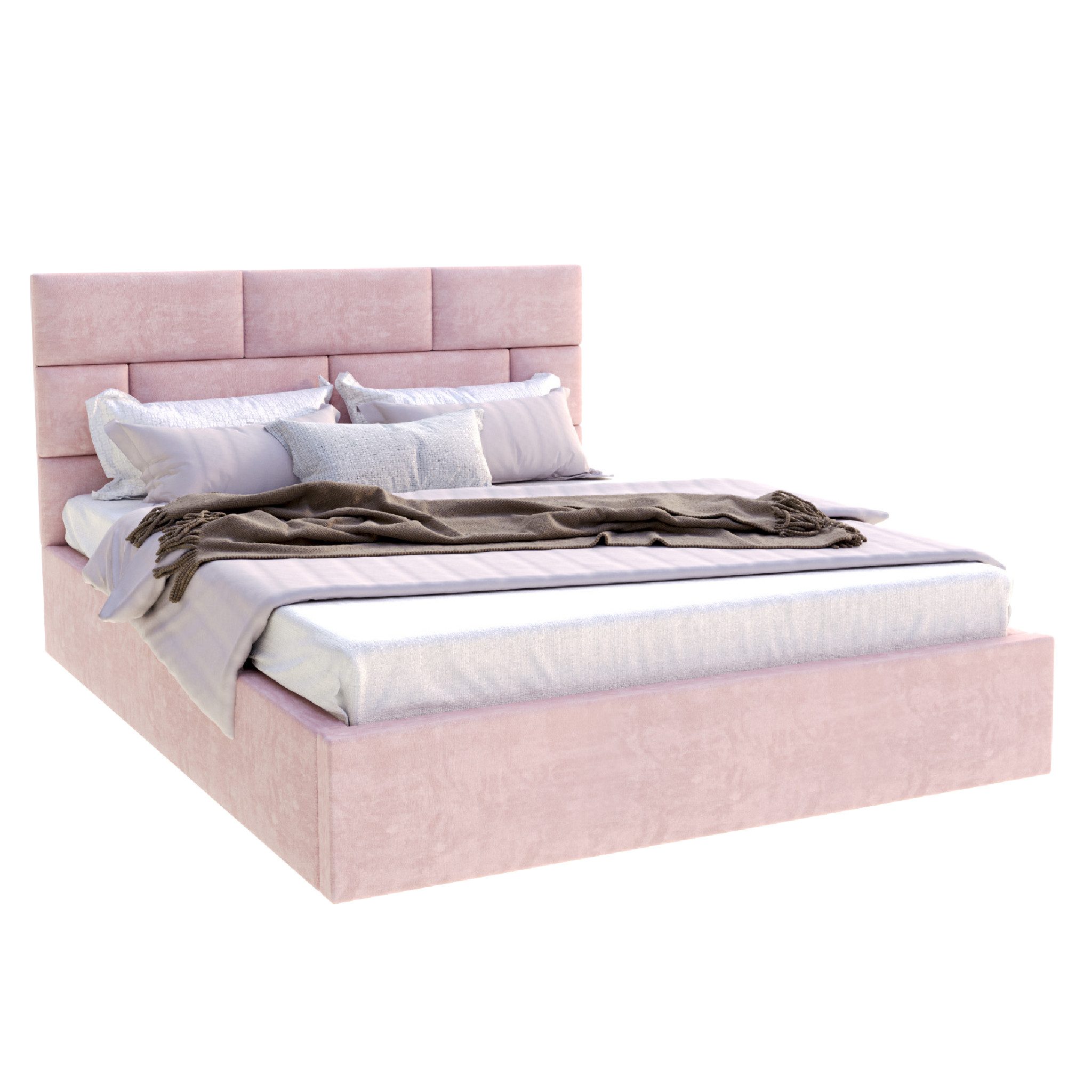 FDM Polsterbett ALA modern mit Bettkasten MADE IN EU - mit hochwertigem Velours Bezug (verfügbar 90x200 120x200 140x200 160x200 180x200cm, Bettrahmen, Bett, mit großen gepolsterten Kopfteil, mit Bettkasten zum aufklappen), Hebbarer Metallrahmen, Bettkasten, mit/ohne Matratze