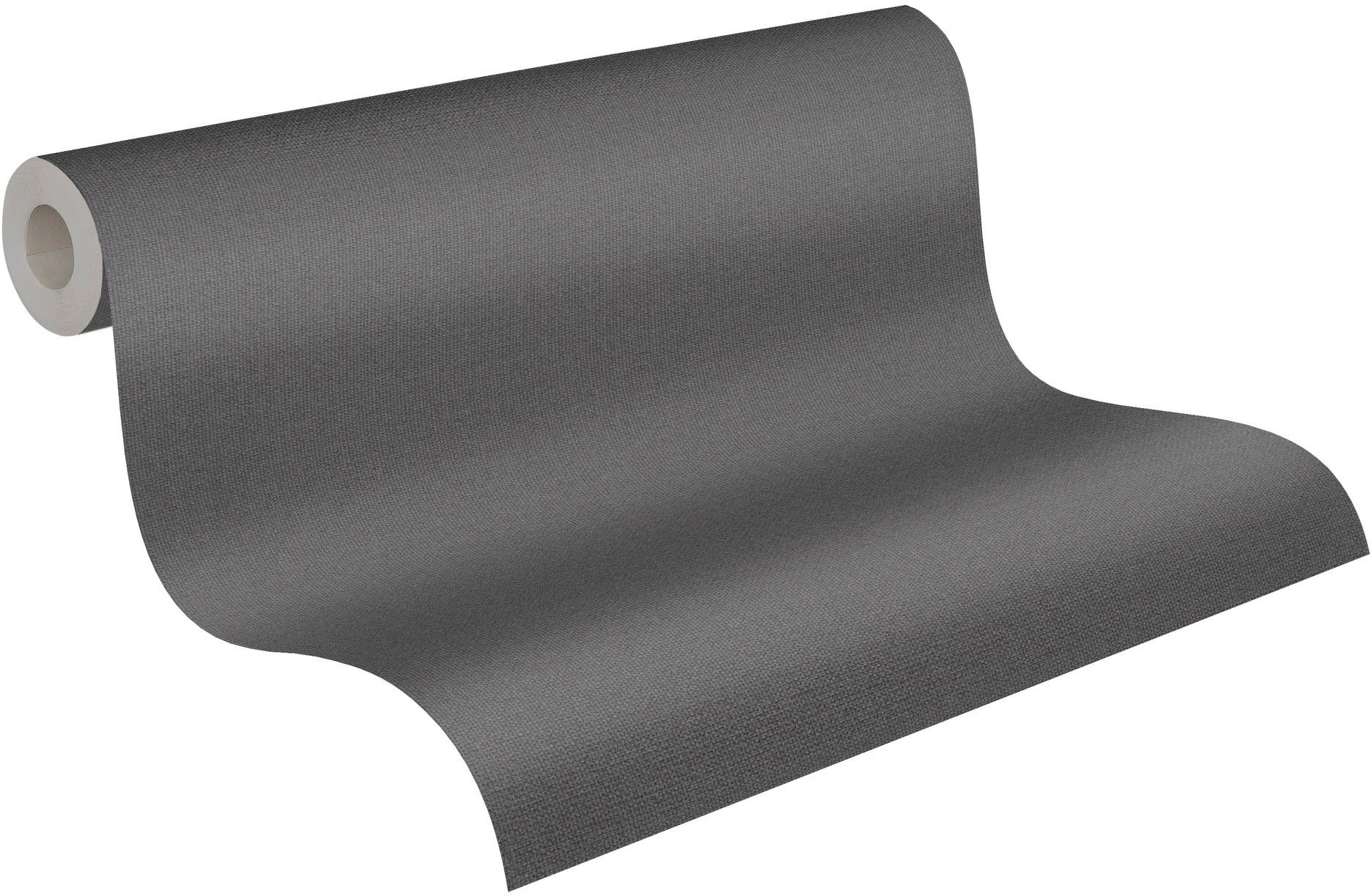 Bricoflor Vliestapete in Leinenoptik Uni Tapete Braun Ideal für Wohnzimmer günstig online kaufen