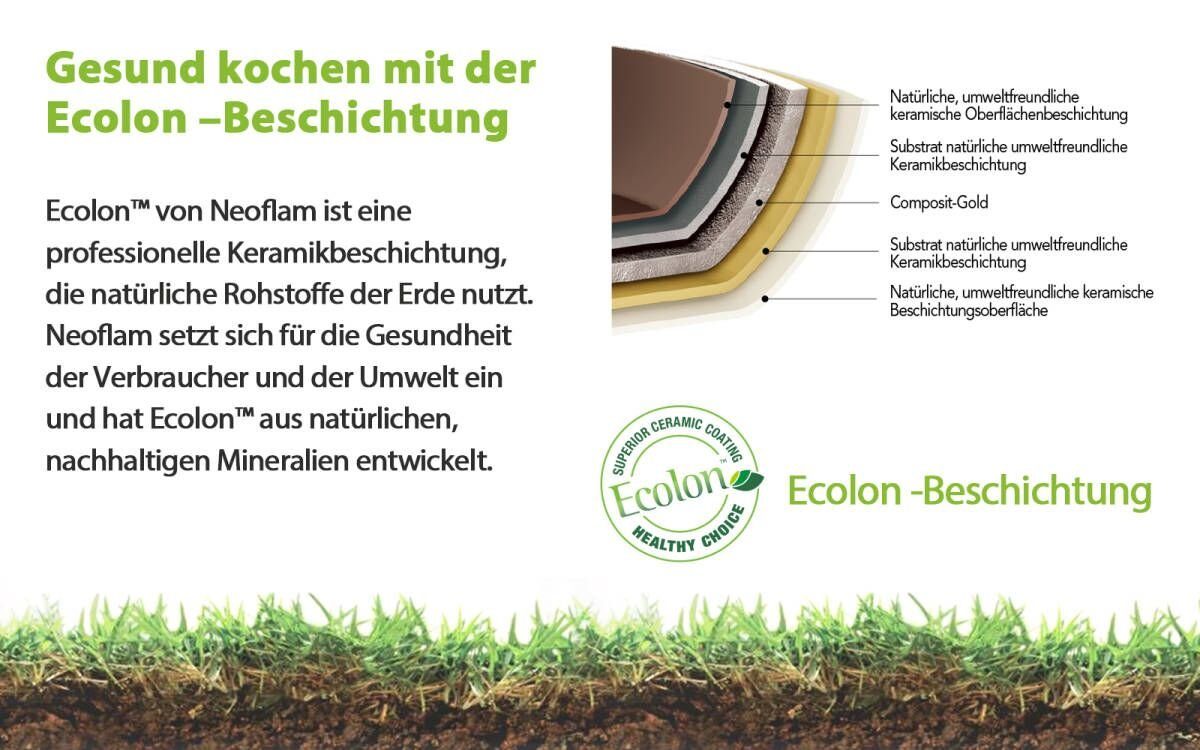 NEOFLAM® Pfannen-Set MIDAS Plus 8 tlg. Set - Eisblau, (8-tlg)