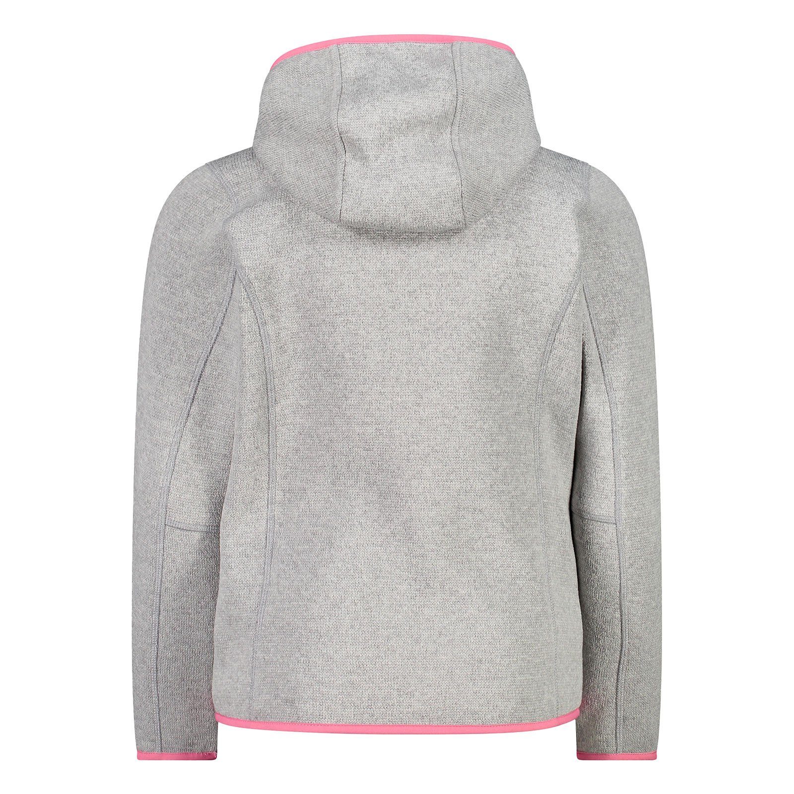 grey Kapuze 05XP Kid G CMP mit Jacket pink / Kapuzenstrickjacke Fix Hood light