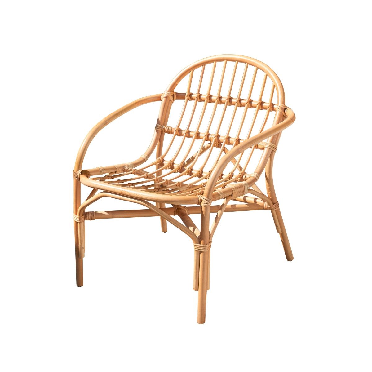 Tikamoon Gartenlounge-Set Outdoor Rattanstuhl naturfarben Rattansitz Sessel Tikamoon Stuhl Sesse, (1-tlg)