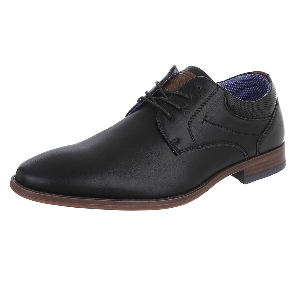 Coolwalk Herren Schnürschuh elegant für Business und Alltag Schnürschuh (91917891) Blockabsatz Business-Schuhe in Schwarz
