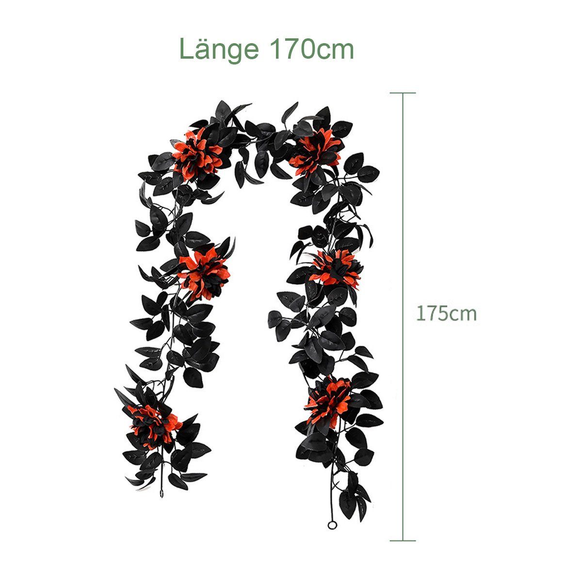 Rosenranke, Rosenranke, Kunstblumenstrauß schwarz(Stil2) künstliche Künstliche GelldG schwarze