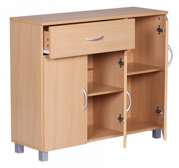 KADIMA DESIGN Kommode Sideboard-Anrichte, Schublade & 3 Türen, optimale Aufbewahrung