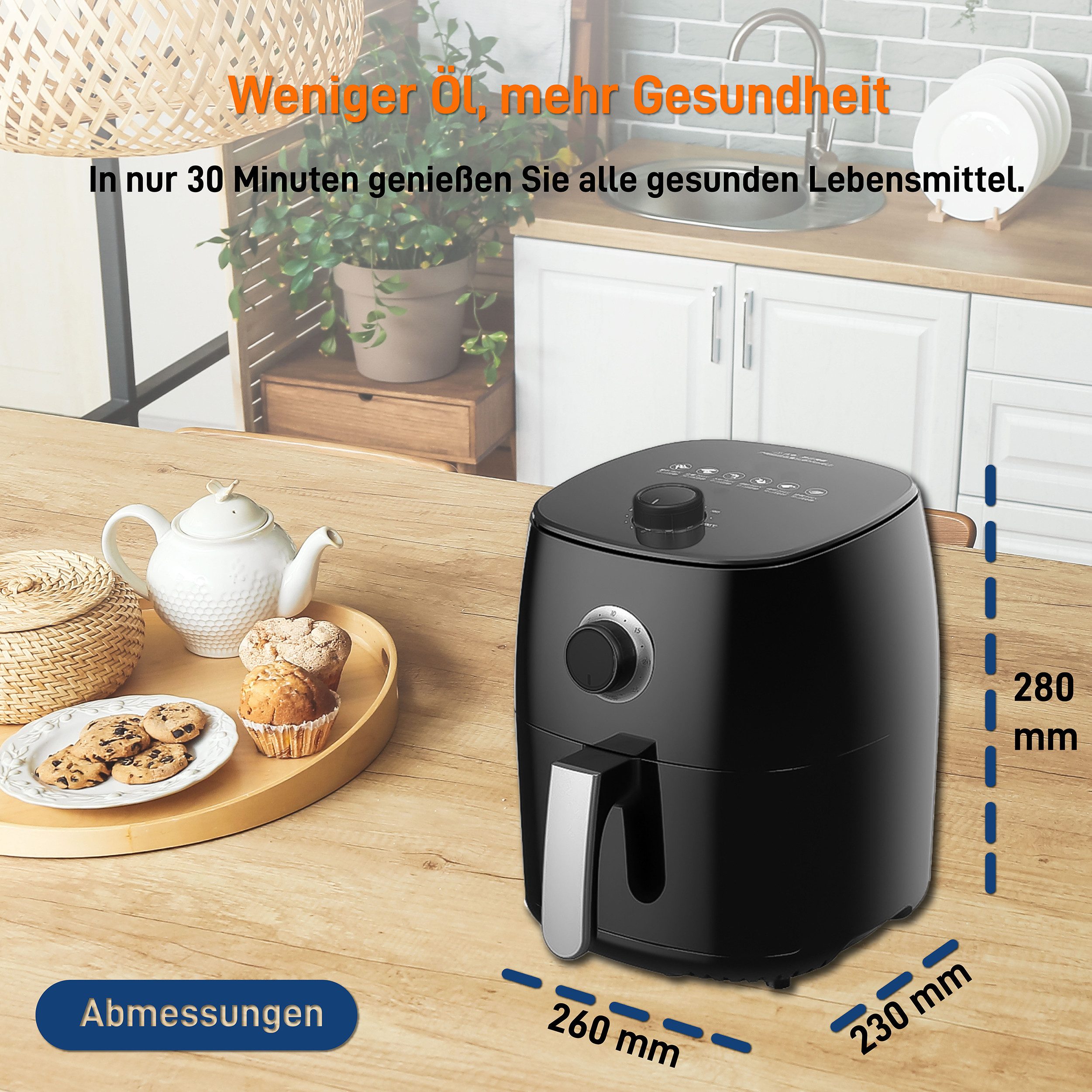 home trends Heißluftfritteuse, 1400,00 W