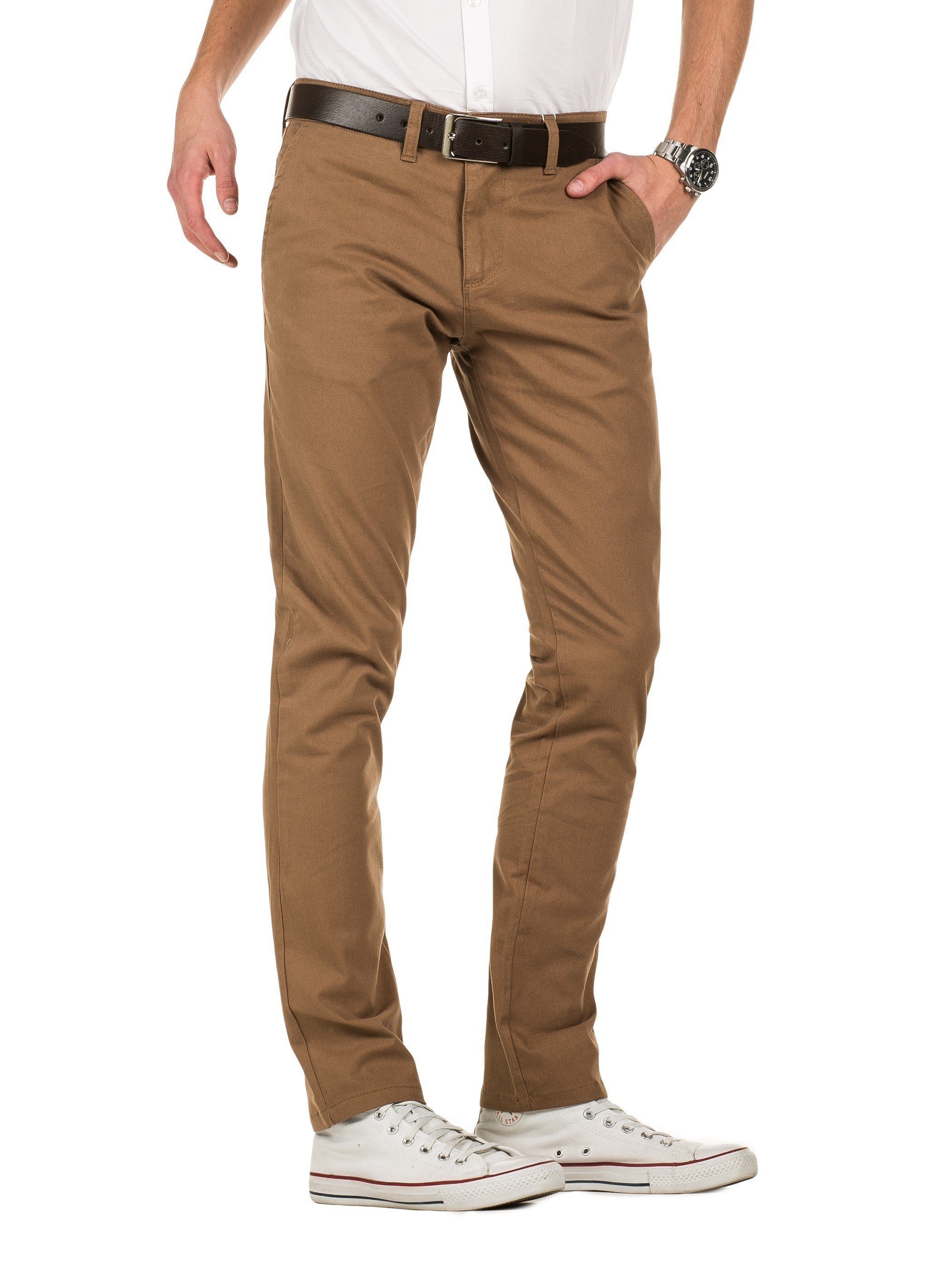Yazubi Chinohose Kyle Chino-Hose mit Gürtel