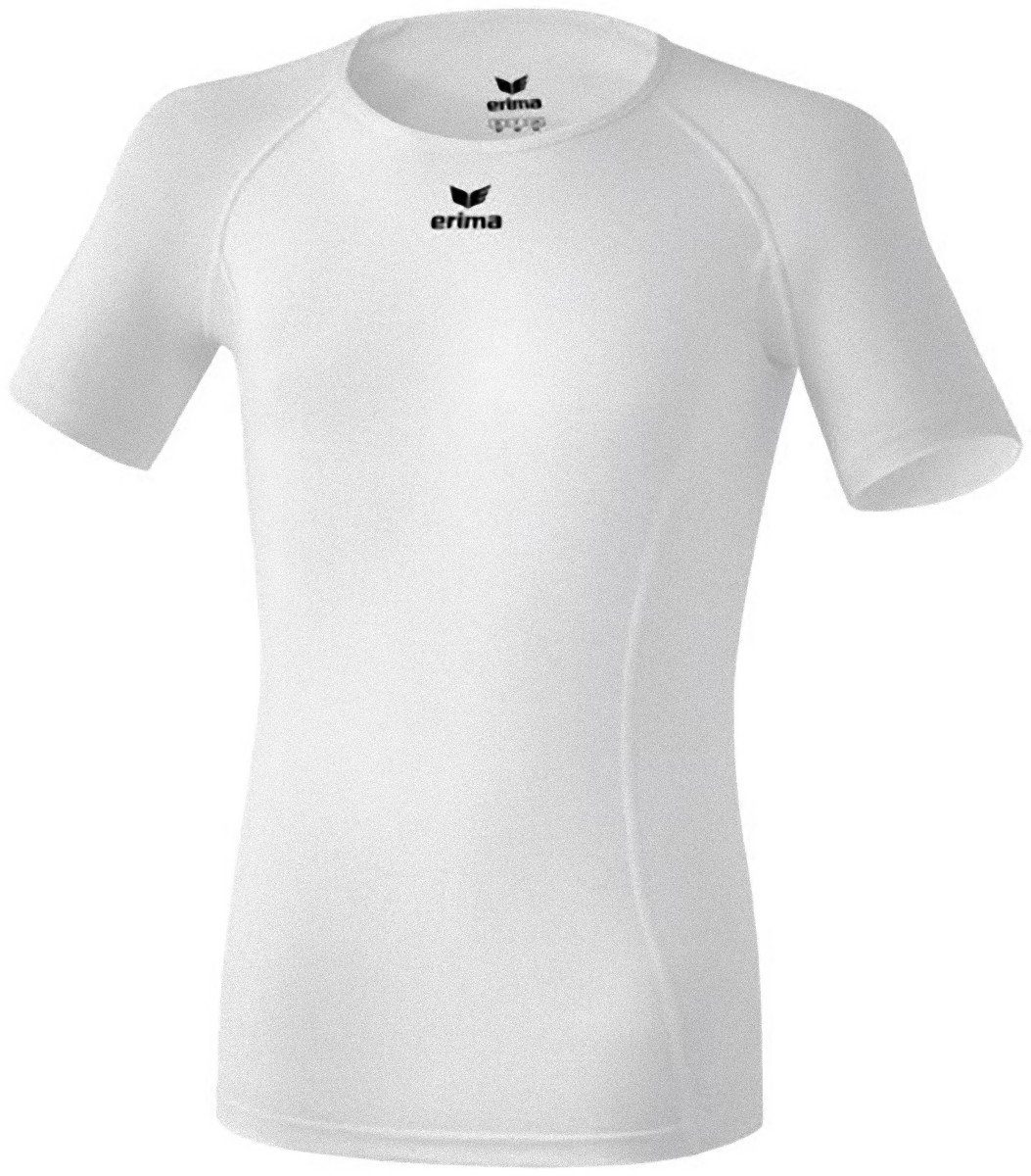 Erima Laufshirt Support Unisex Sportshirt Shirt T-Shirt Fussball Funktionsshirt Laufen Sport Training Weiß