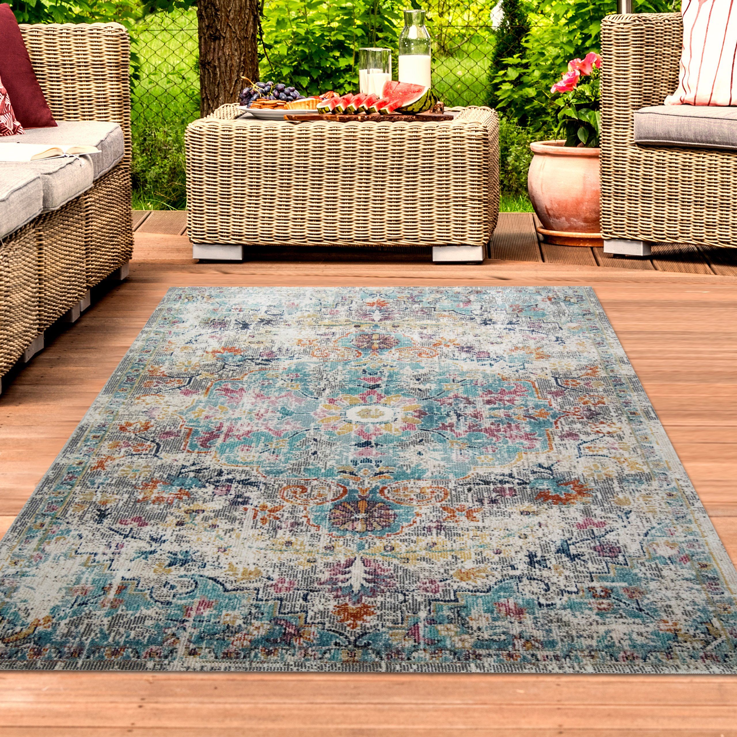 TeppichHome24 Teppich Teppich Vintage bunt, rechteckig günstig online kaufen