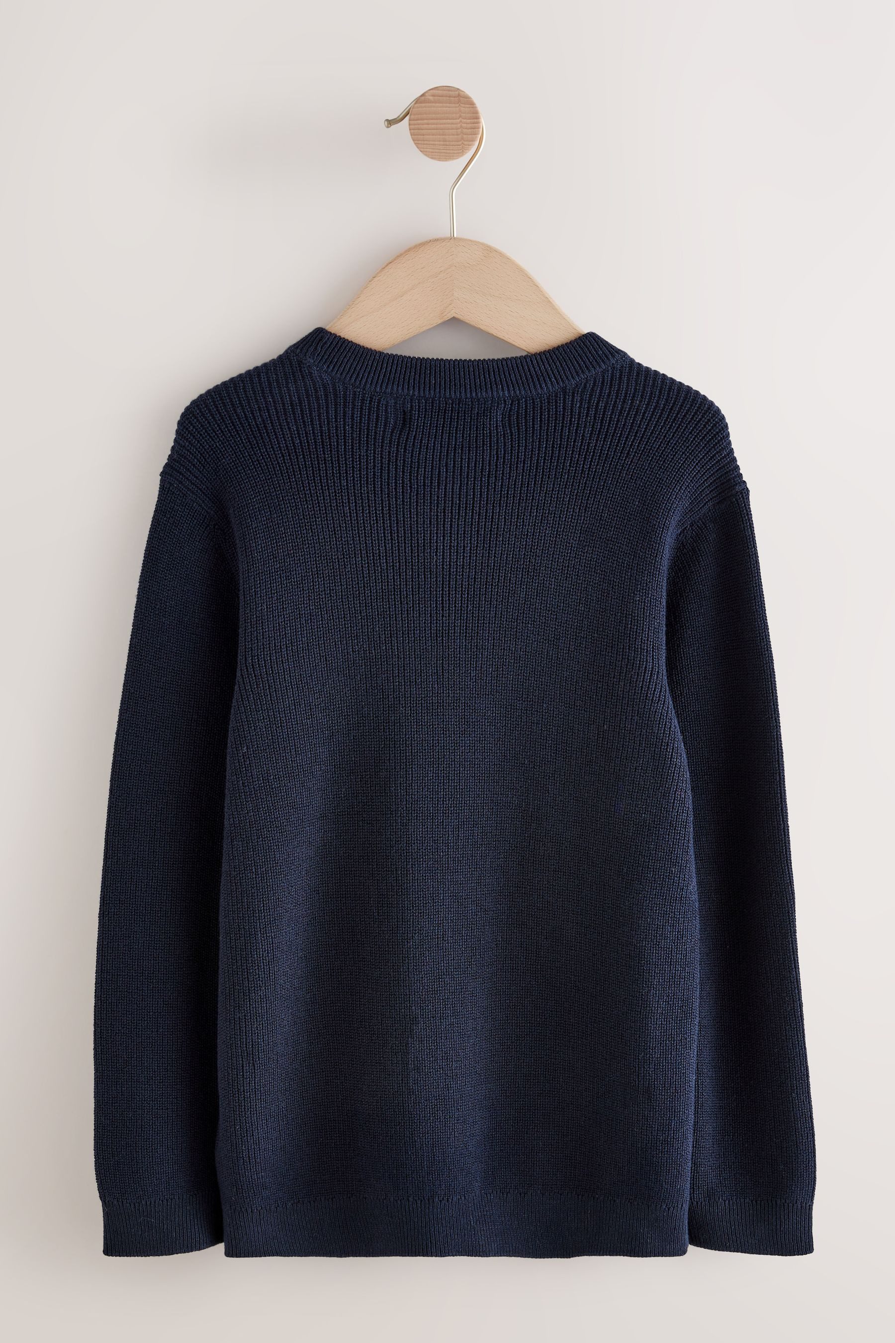 Next Rundhalspullover Strickpullover mit Rundhalsausschnitt und Hirsch (1-tlg)