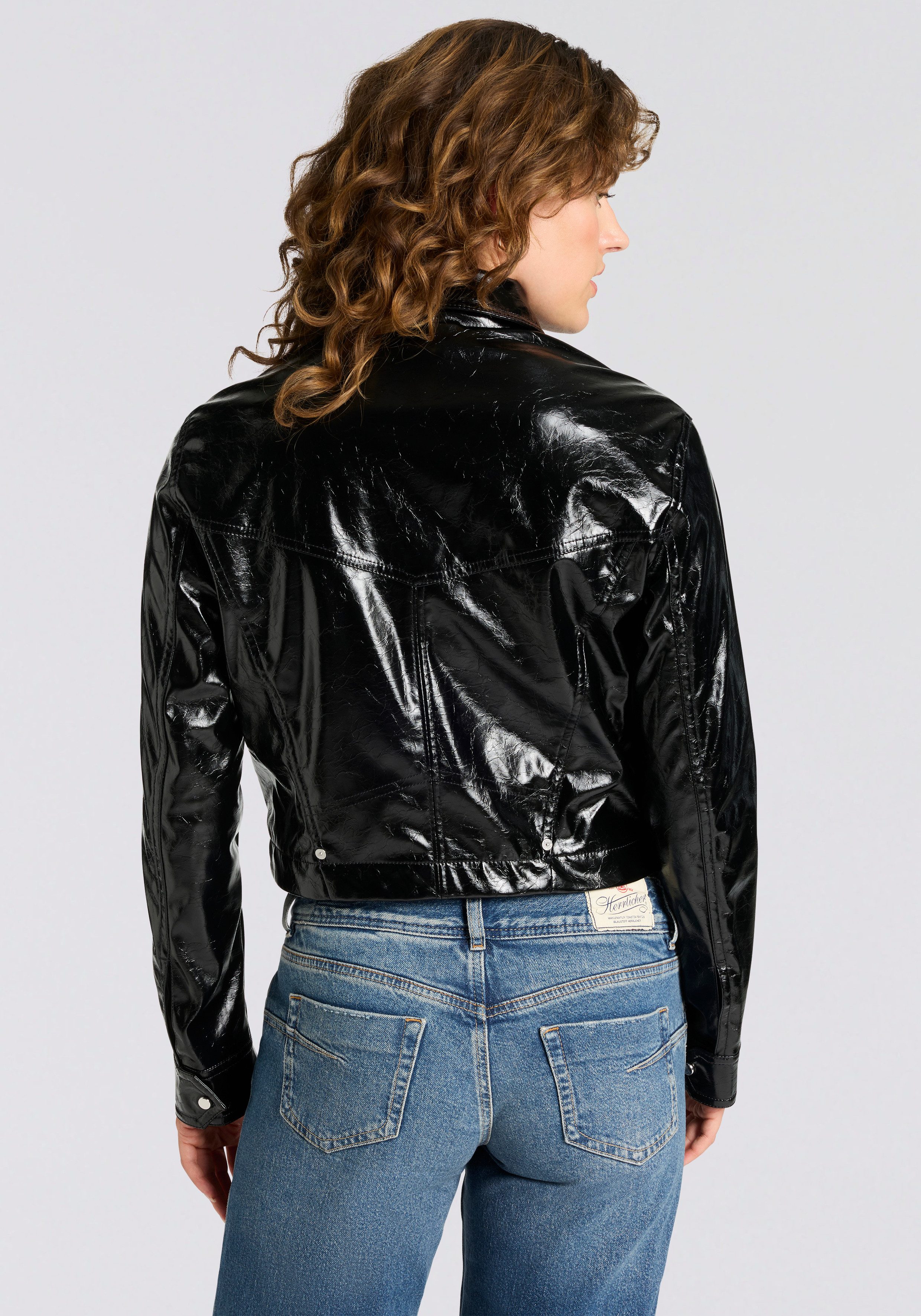 BOSS ORANGE Kurzjacke Jasita Premium Damenmode in Lederoptik günstig online kaufen