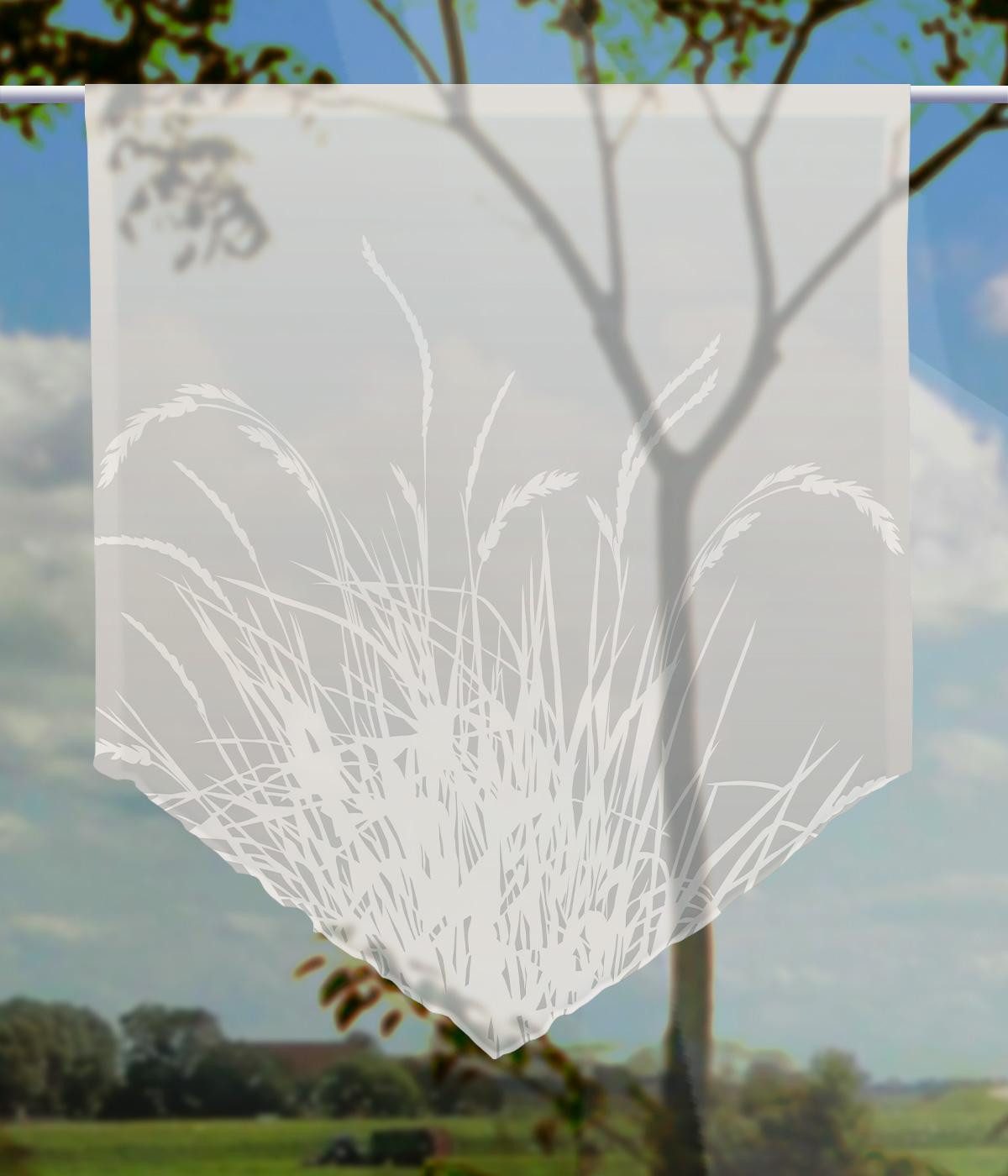 gardinen-for-life Scheibengardine Reed 24 lichtgrau - günstig online kaufen