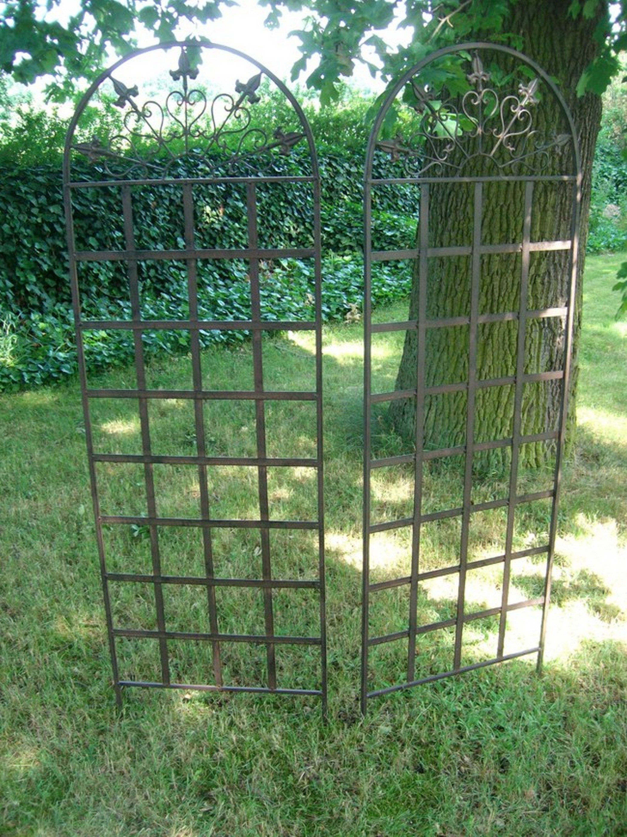 Deko-Impression Rankgitter Prächtiges Rankgitter Rankhilfe Rankzaun Eisen 185 x 58 cm, 1 St.