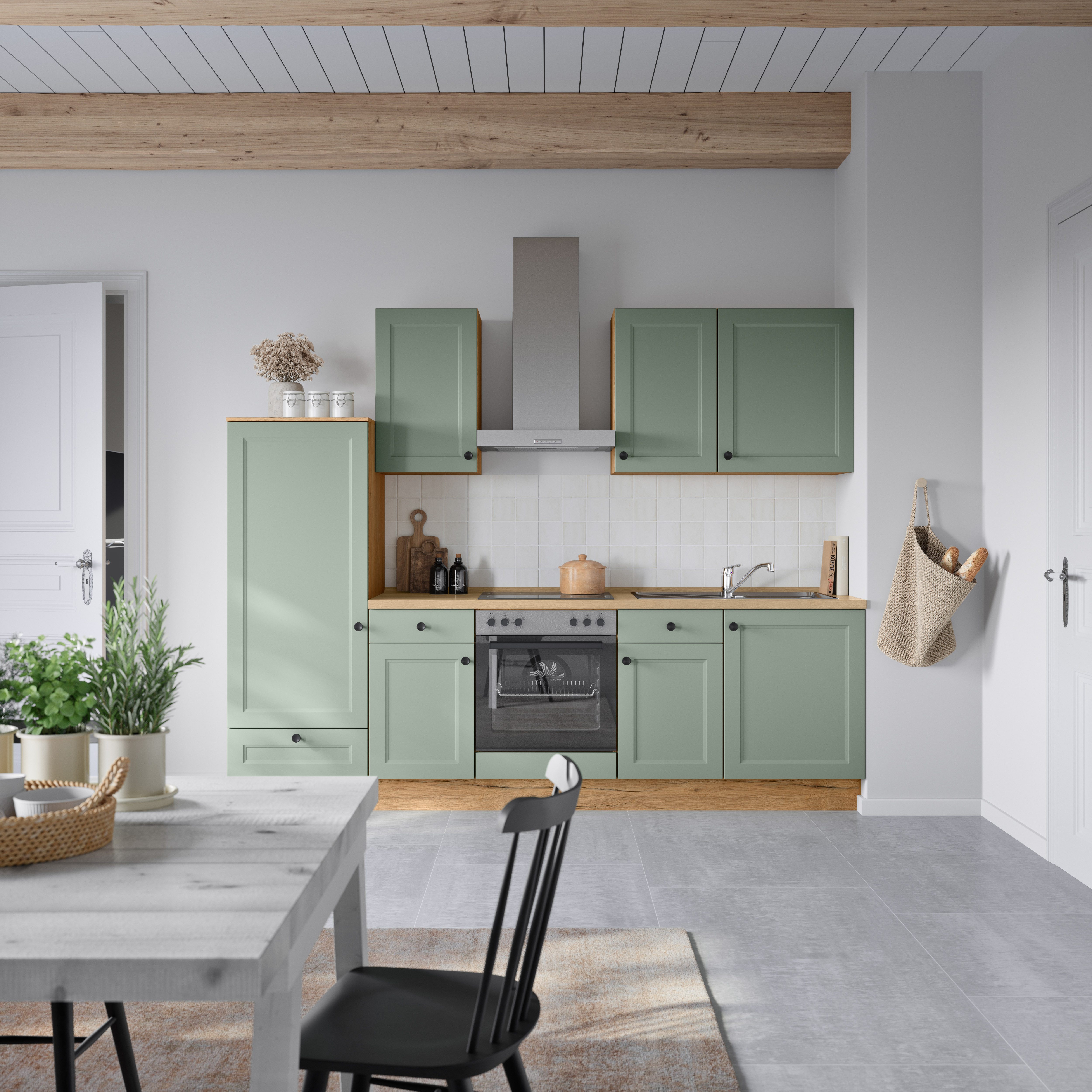nobilia® Küchenzeile "Cascada I", NEU: individuell anpassbar mit gratis Profi-Beratung, vormontiert, Breite 270 cm, Ausrichtung wählbar, wahlw. mit E-Geräten