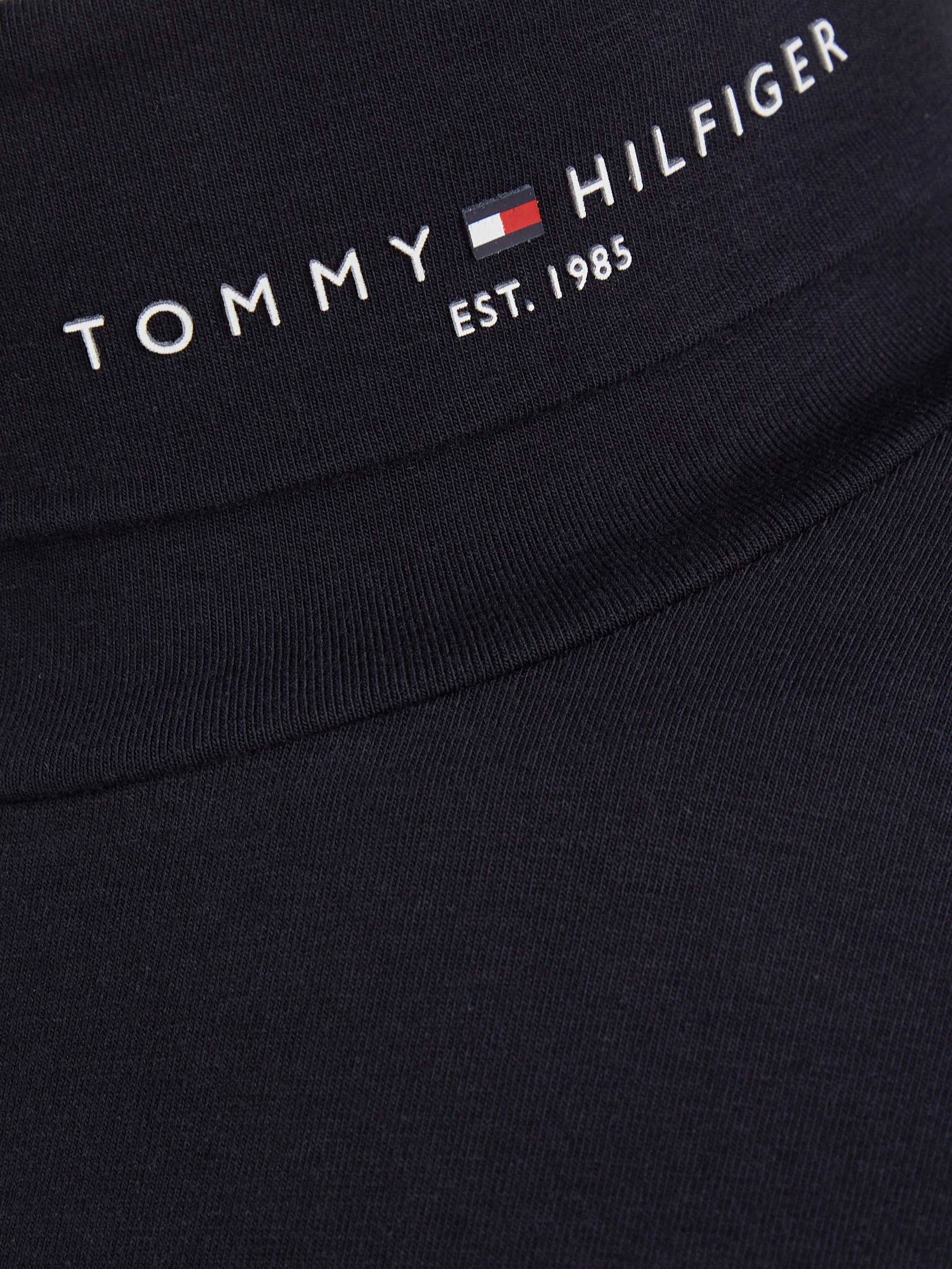 Tommy Hilfiger Langarmshirt TOMMY NECK Desert Sky LS LOGO TEE ROLL