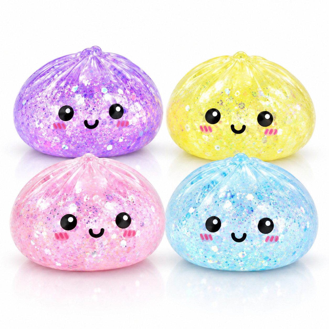 TK Gruppe Fidget-Gadget Dumpling-Squishy - Antistress Fidget-Spielzeug zufällige Ausführung