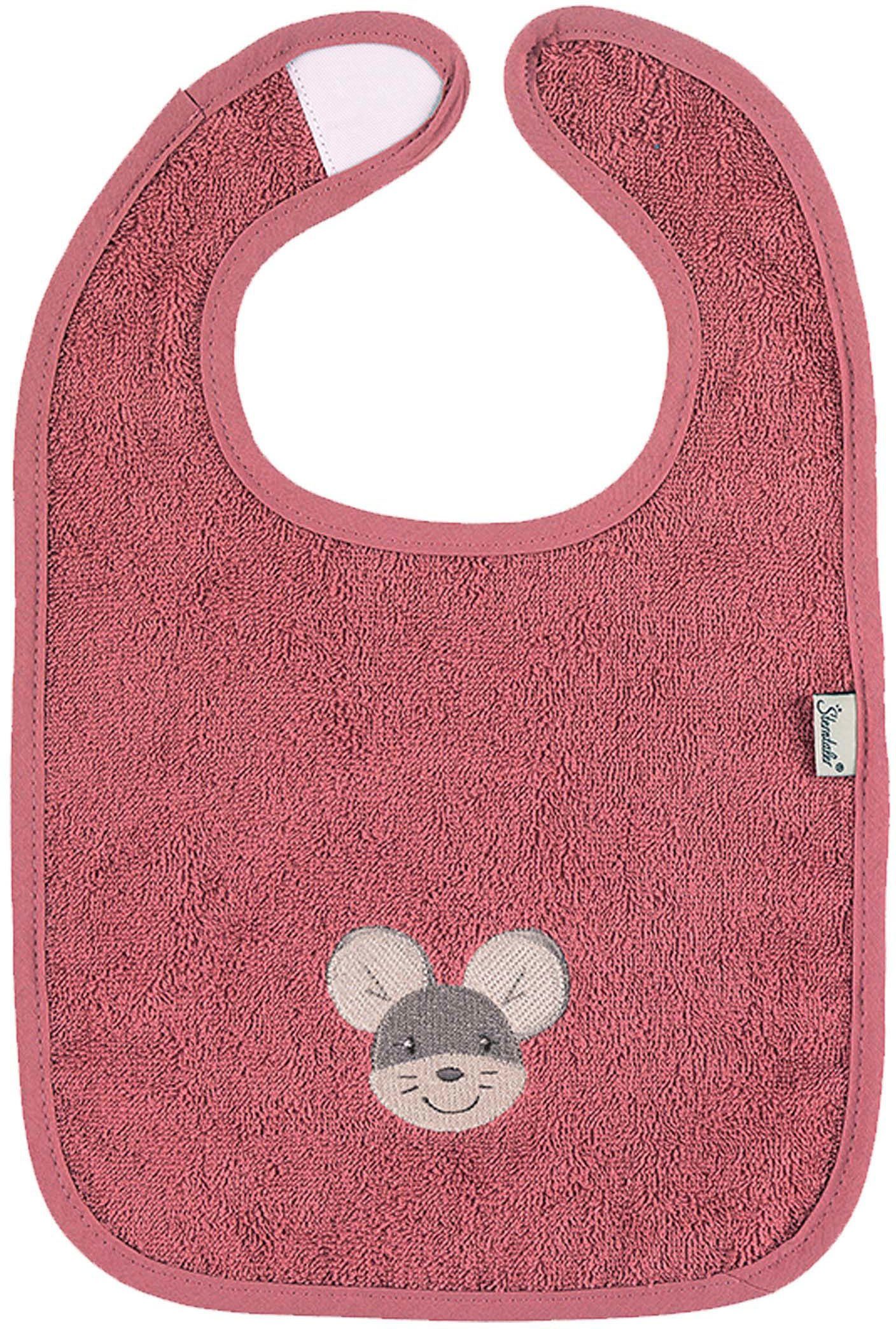 Sterntaler® Lätzchen Doppelpack, Klettlätzchen Mabel, rosa, (Set, 2-St), GOTS  made with organic materials, zertifiziert 1065506