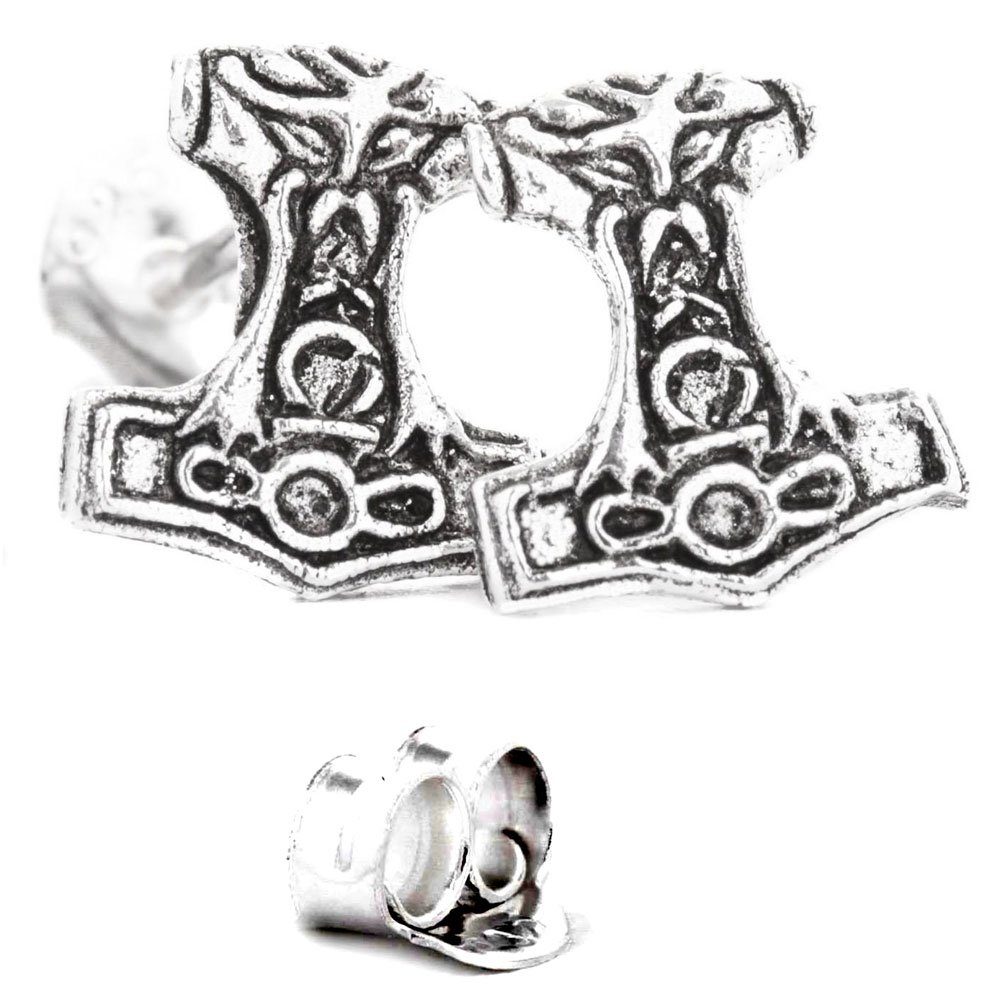 HOPLO Paar Ohrstecker Silberohrstecker Thors Hammer 925er Silber Schmuck günstig online kaufen