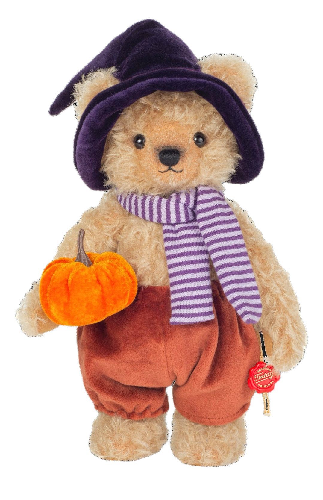 Teddy Hermann® Kuscheltier Teddy Hermann Halloweenbär hellbraun mit Kürbis 25 cm