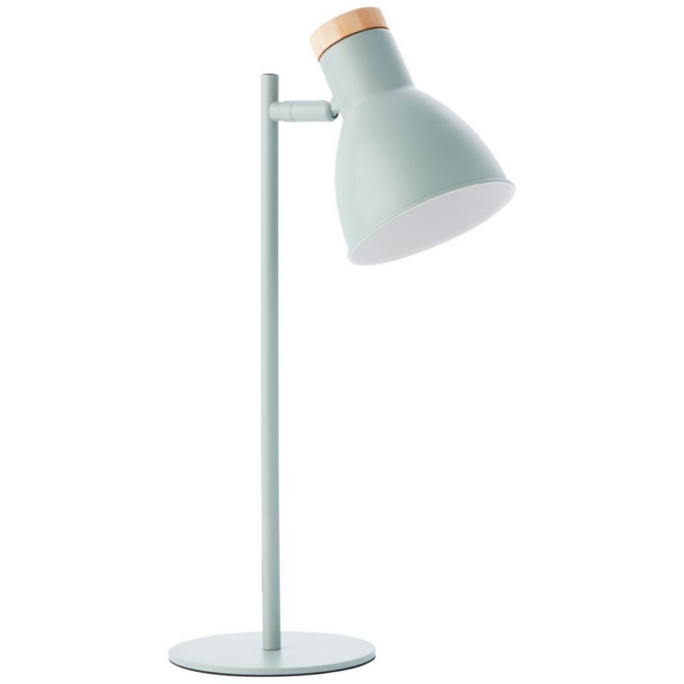 Lightbox Tischleuchte, ohne Leuchtmittel, Tischlampe, 44 cm Höhe, Kopf  schwenkbar, E14, 25 W, Metall/Holz