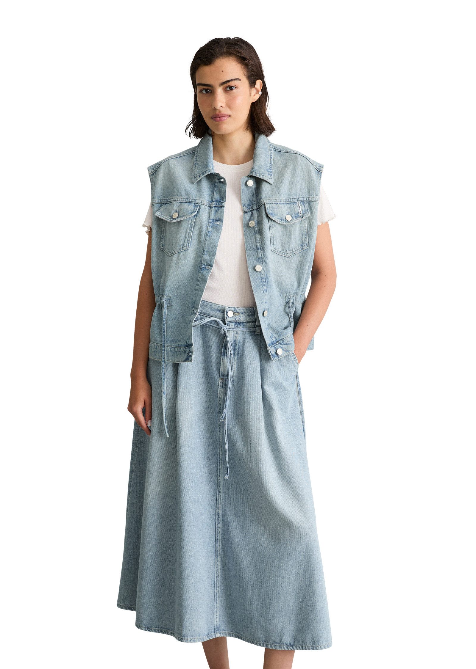 Marc O'Polo DENIM Jeansweste mit Taillen-Tunnelzug