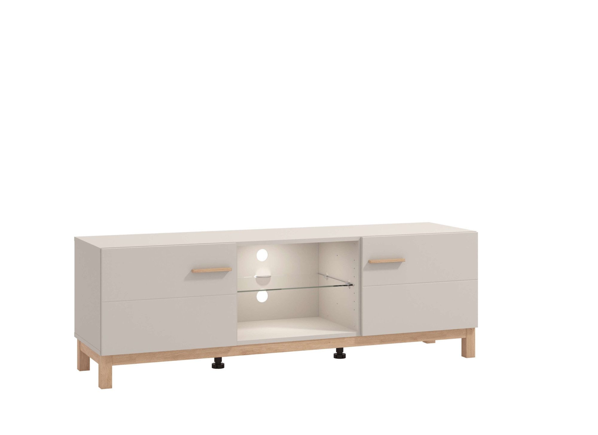 Home affaire TV-Bank Essex, TV-Board, TV-Kommode, TV-Schrank, TV-Unterschrank, TV-Möbel, Elegantes Lowboard (154 cm) in Kaschmir mit viel Stauraum