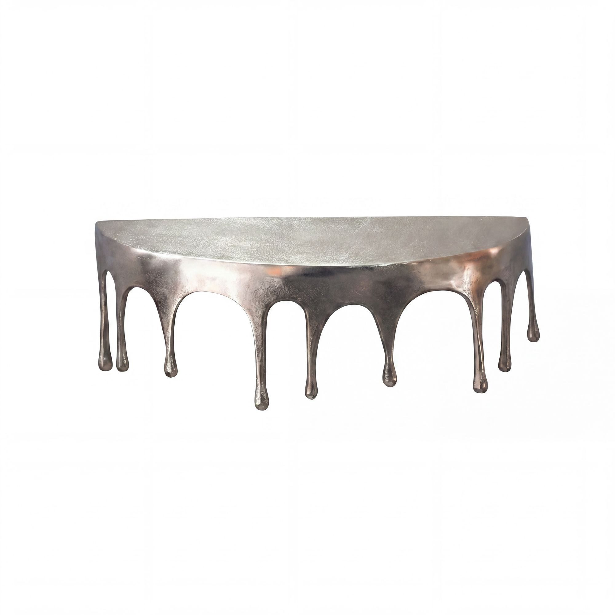 Wohnling Wandregal WL7.527 60cm Aluminium Silber Hängeregal Schweberegal Wandboard Metall, Originelles Hängeregal in edler Tropfenoptik, Komplett aus robustem Aluminium gefertigt