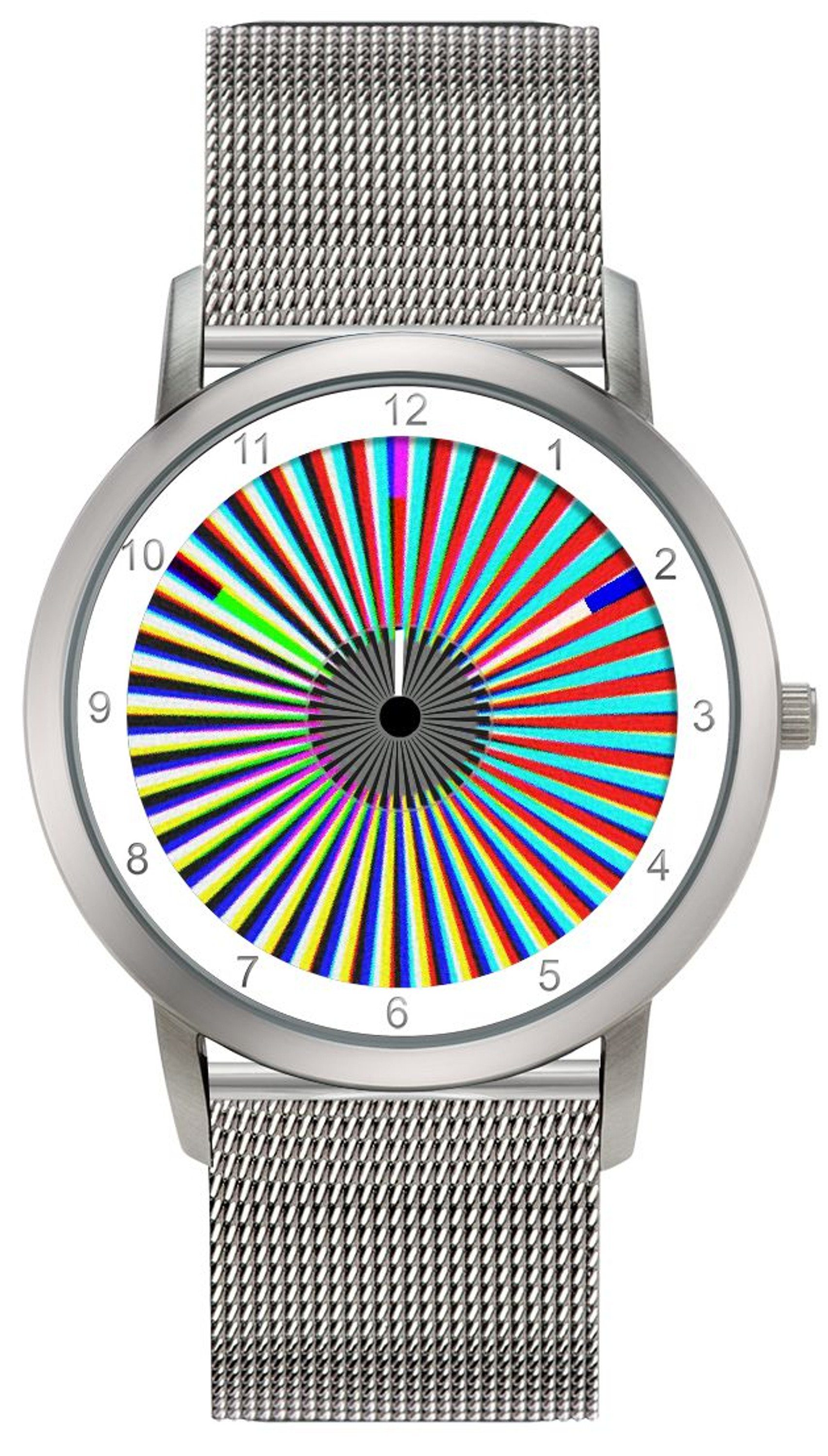 Sheer Quarzuhr weißes Watch Leder Rainbow