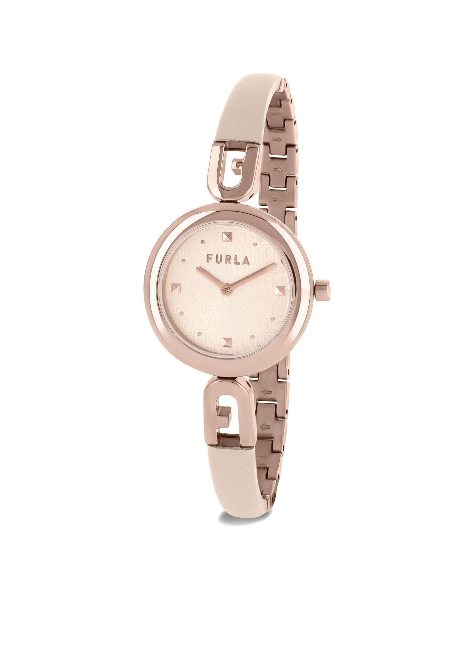 Furla Quarzuhr FURLA BANGLE LEATHER, (1-tlg., Not a set – not applicable to this product), Quarz-Analoguhr
