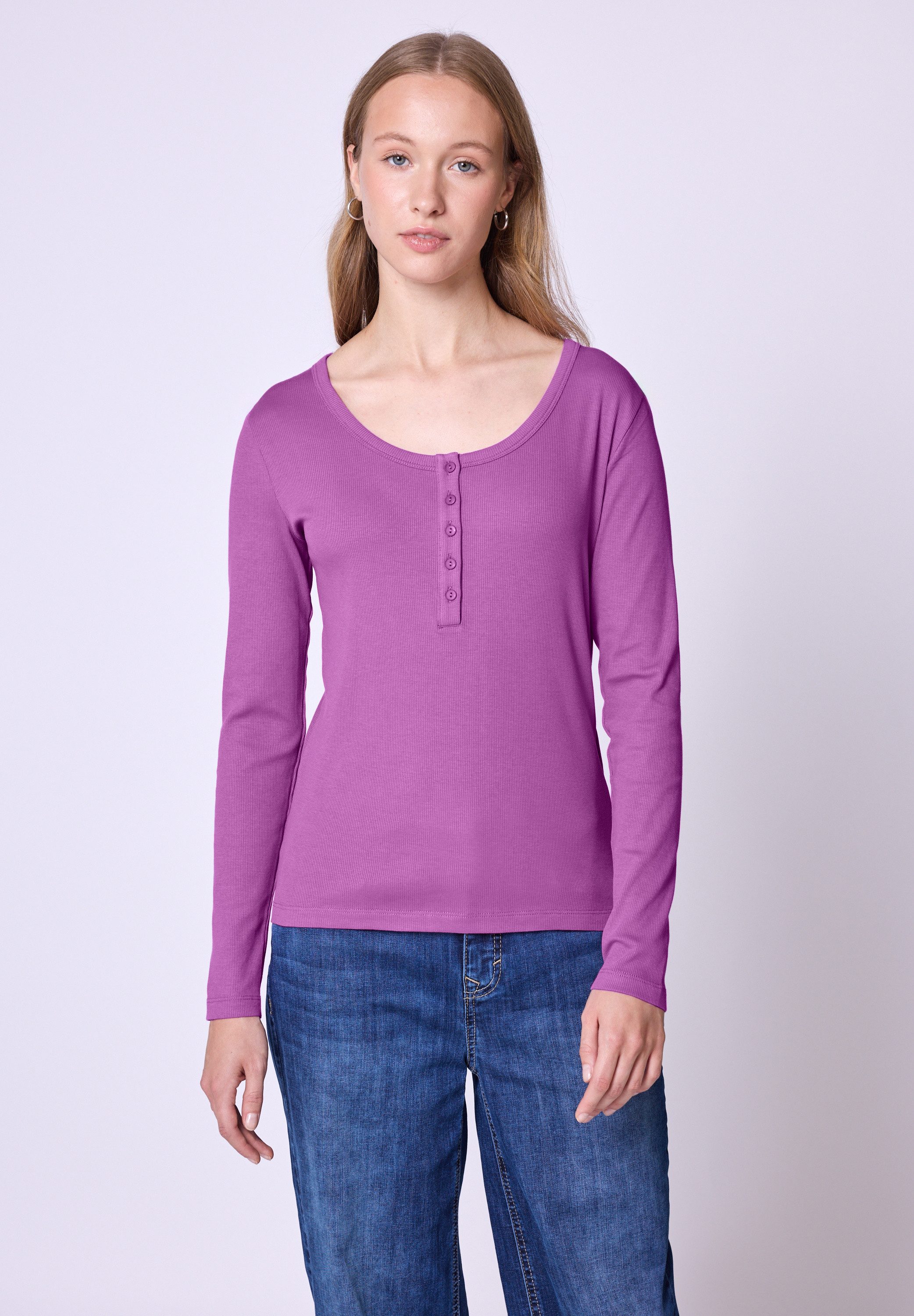 STREET ONE STUDIO Langarmshirt mit Rundhalsausschnitt günstig online kaufen