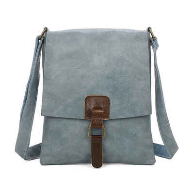 ITALYSHOP24 Schultertasche Damen Tasche Shopper Messenger CrossOver Tablet, als Umhängetasche, Handtasche, Bodybag tragbar