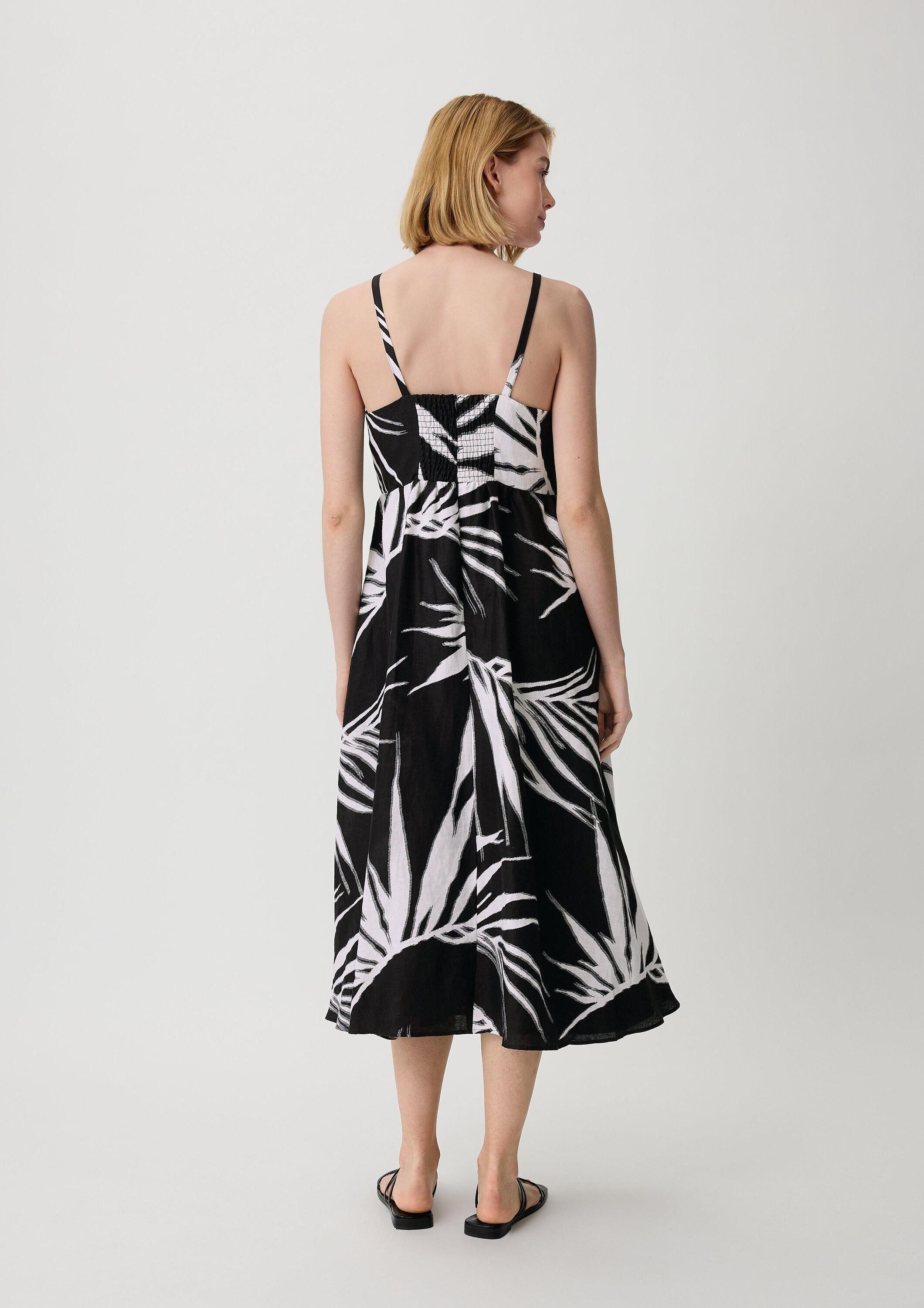 comma Midikleid Kleid Midikleid aus Leinen
