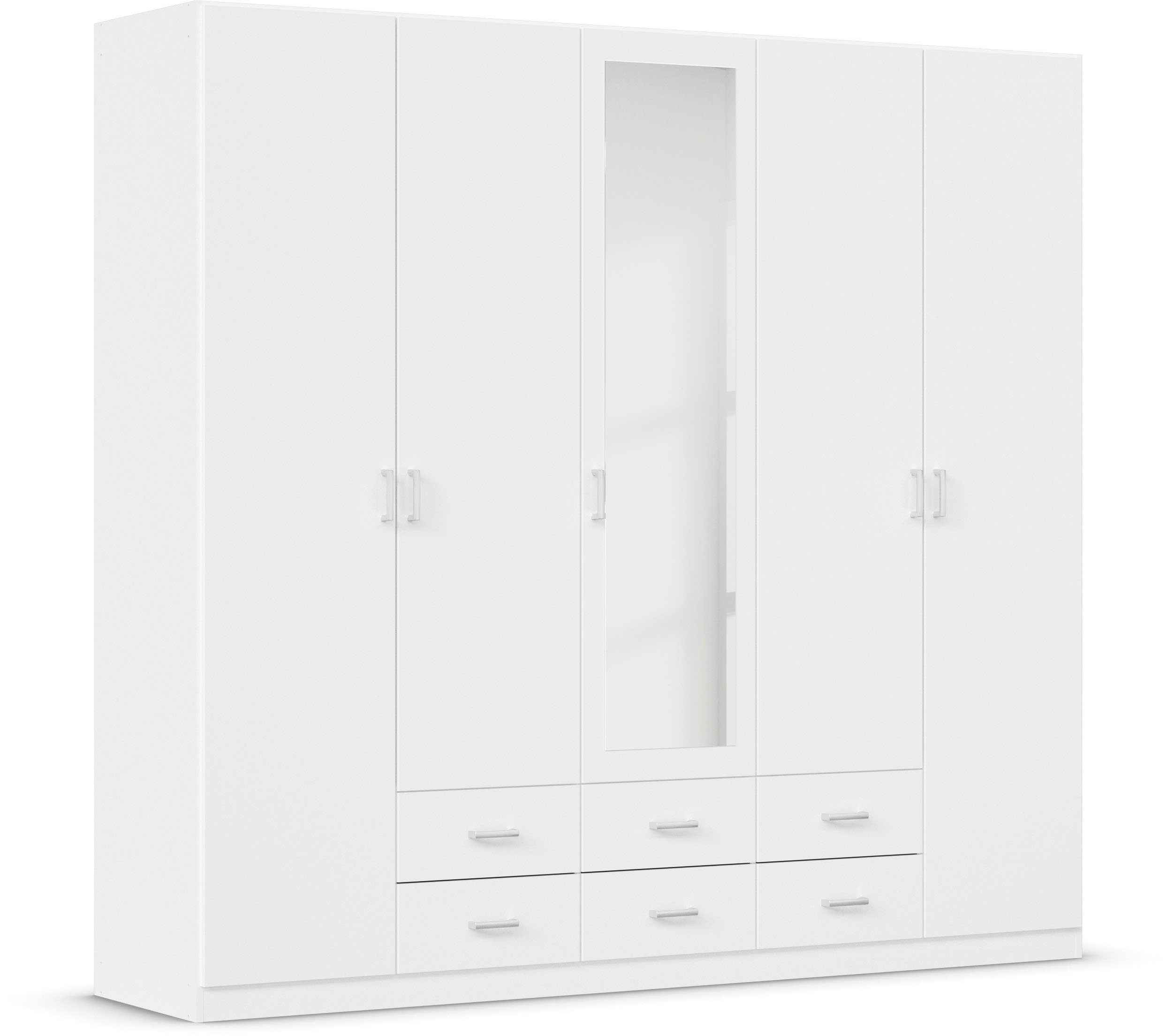 rauch Kleiderschrank Schrank Garderobe Wäscheschrank GAMMA in 3 Breiten viel Stauraum mit 6 Schubladen, mit Spiegel TOPSELLER MADE IN GERMANY