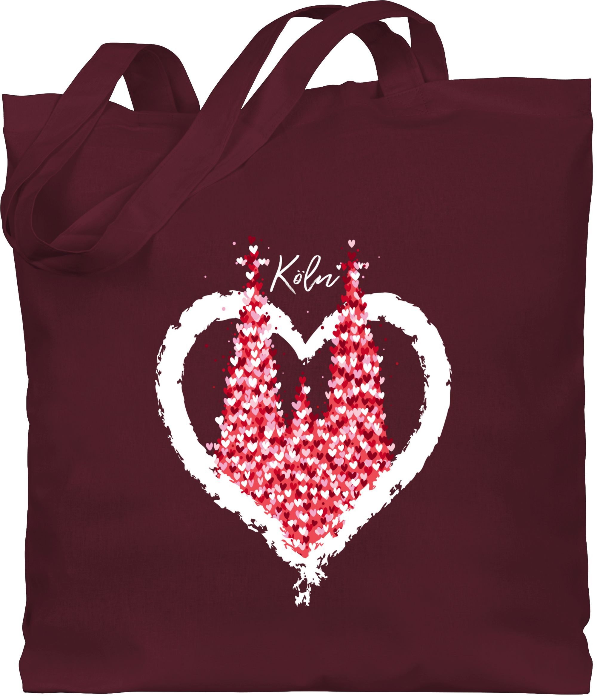Shirtracer Umhängetasche Kölner Dom Köln Rot Weiss Karneval I Kölle I Fastnacht I Fasnacht I Fa, Karneval & Fasching