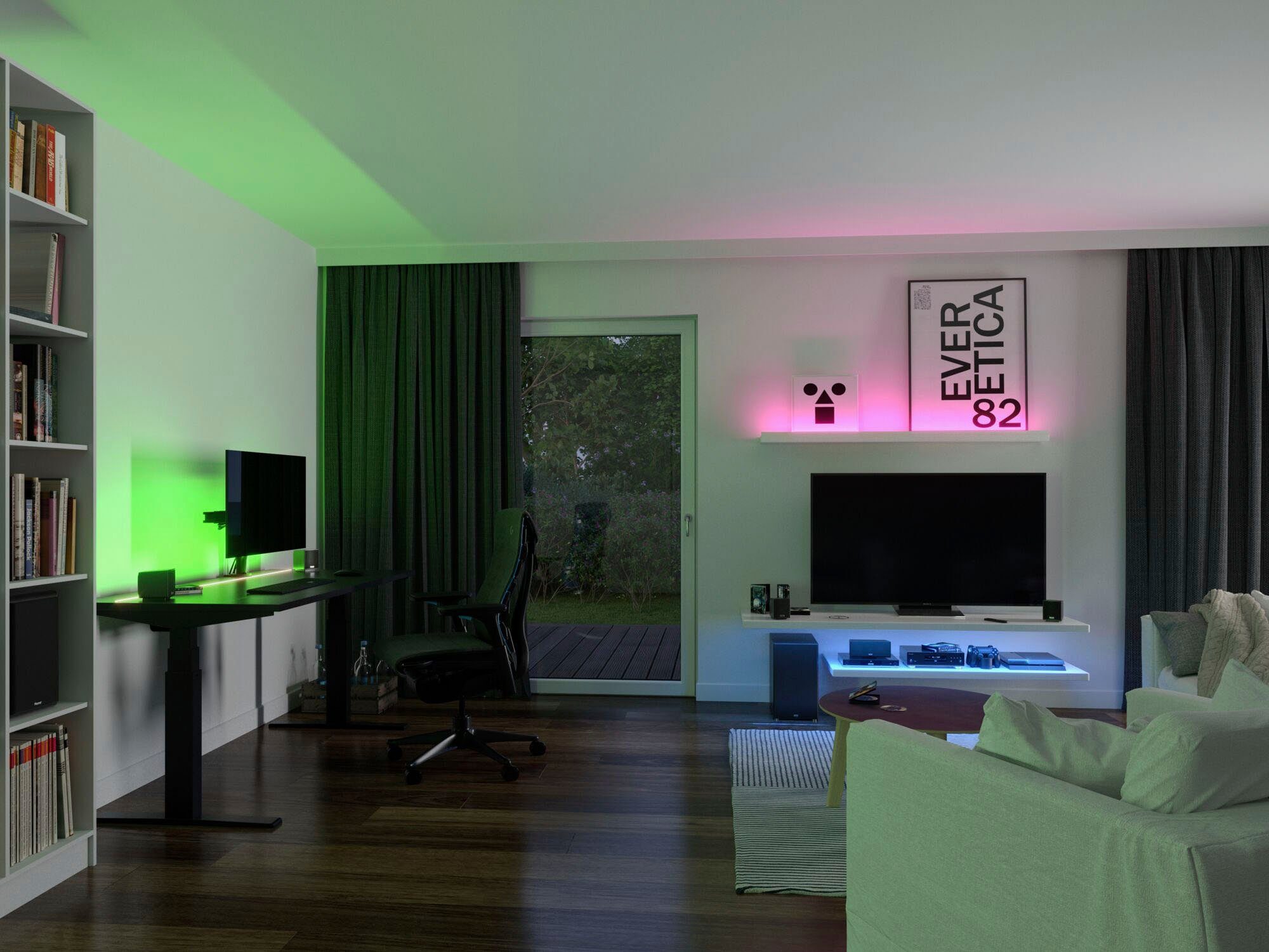 Paulmann LED-Streifen COB 1-flammig Basisset 3m 990lm, SimpLED 22W Full-Line RGB