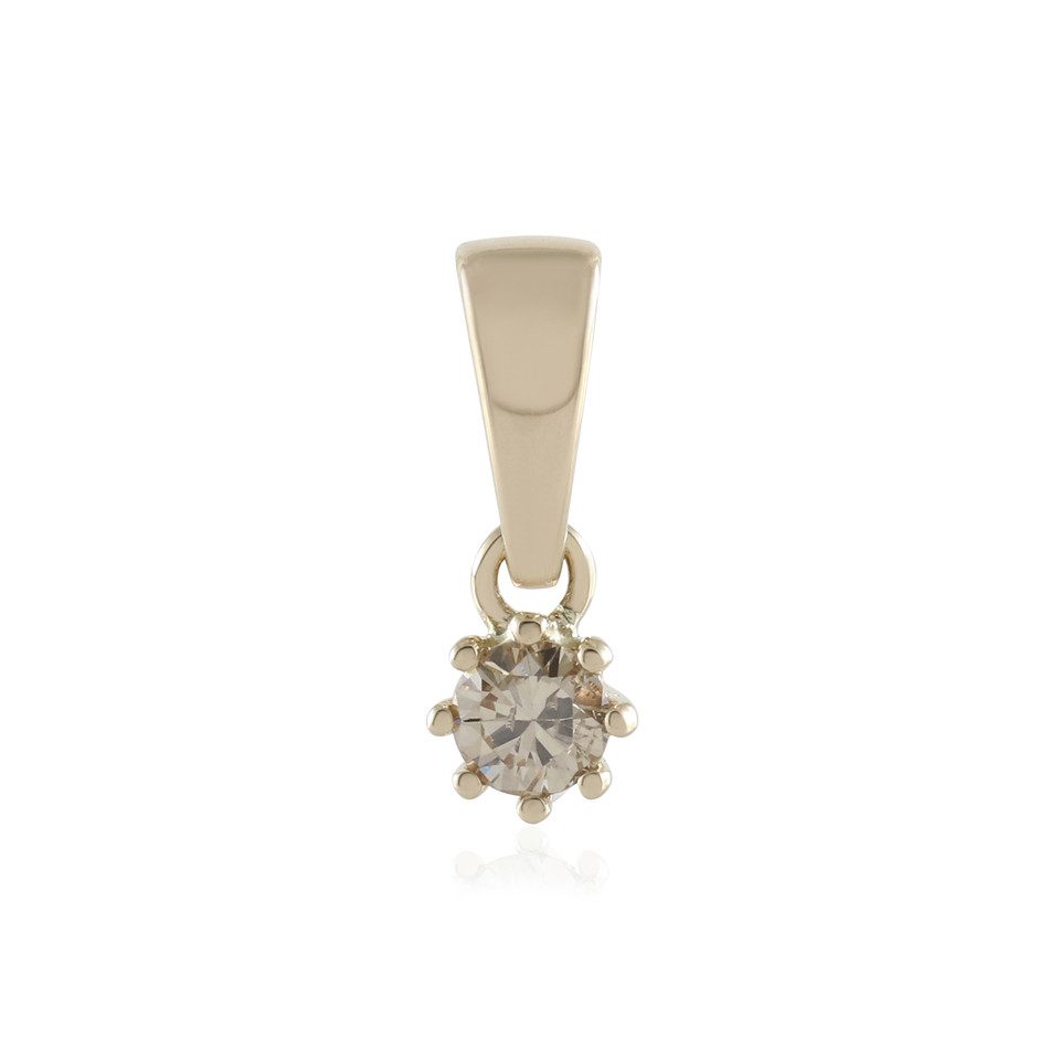 Cavill Кулоны Cavill 0,09 ct Brillant Gelbgold Anhänger Schokolade Braun modern (1-tlg)