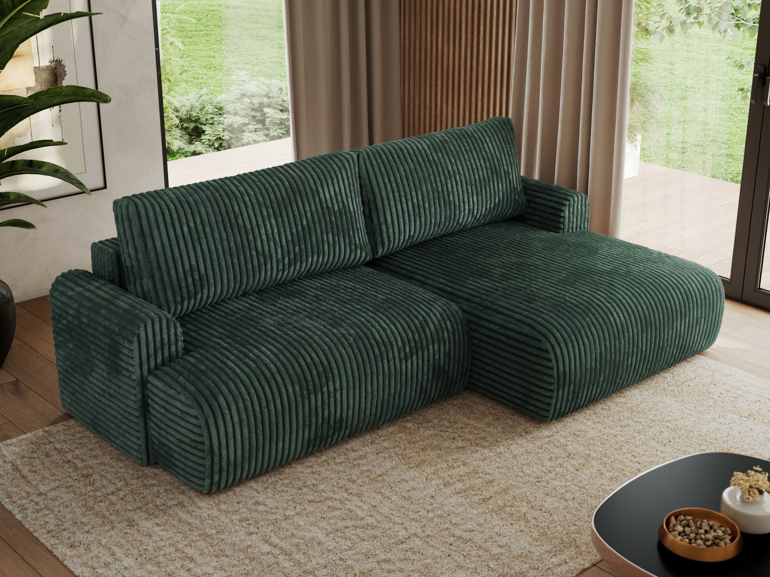 MKS MÖBEL Ecksofa TONO L, Set, Schlafsofa, CME35-Schaum, für Wohnzimmer, Ecksofa L-Form, Bettkasten, Wellenfedern, mit lose Kissen