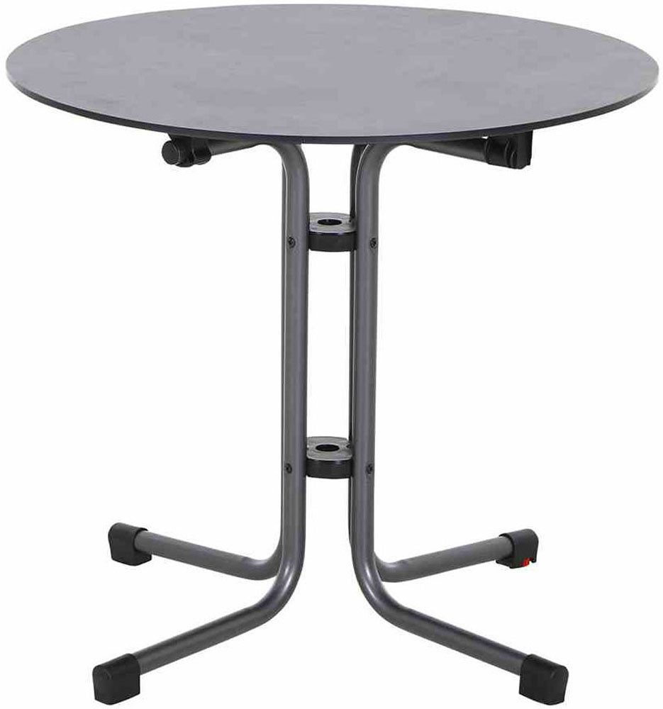 Siena Garden Gartensessel Square Sessel mustard 2er Set mit Tisch (Set, 2-St), 2 x Stapelsessel + Tisch Sola Ø 80 cm