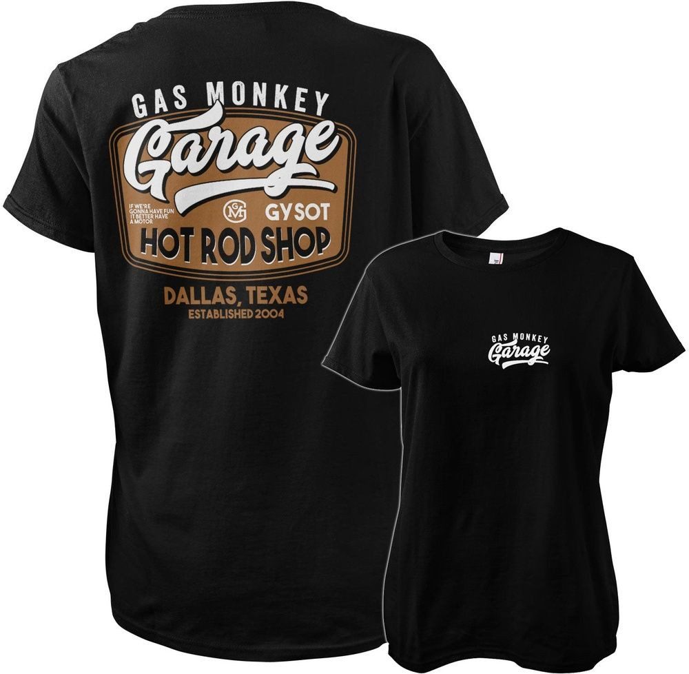 Gas Monkey Garage T-Shirt GMG Rusty Hot Rod Girly Tee