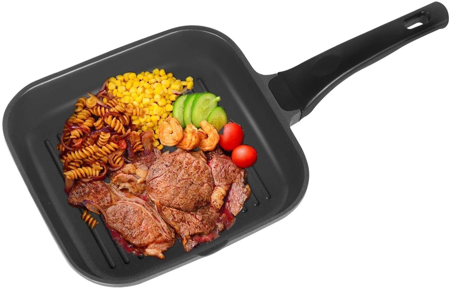 OZAVO Grillpfanne »OZ40724«, Aluminium, Steakpfannen BBQ, 24x24cm  antihaftversiegelt, induktionsgeeignet für Alle Kochfelder und Ofenfest  online kaufen | OTTO
