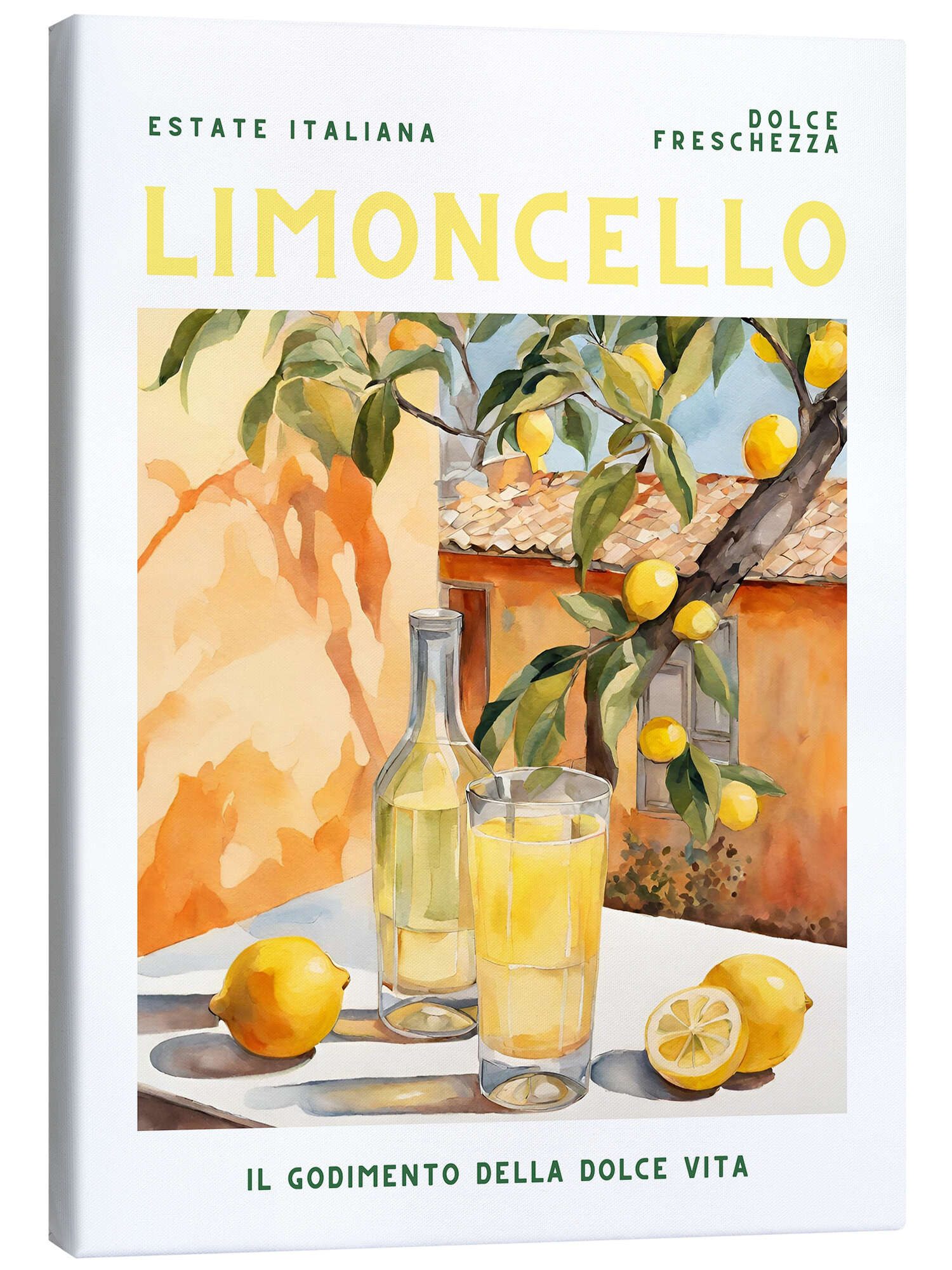 Posterlounge Wandbild Estate Italiana - Limoncello, Ohkimiko, erhältlich als Poster, Leinwandbild, Wandsticker oder Acrylglasbild