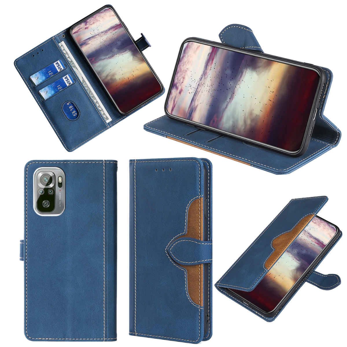 Wigento Handyhülle Für Xiaomi Redmi Note 10 Pro Design Handy Tasche Wallet Premium Schutz Hülle Case Cover Etuis Neu Zubehör