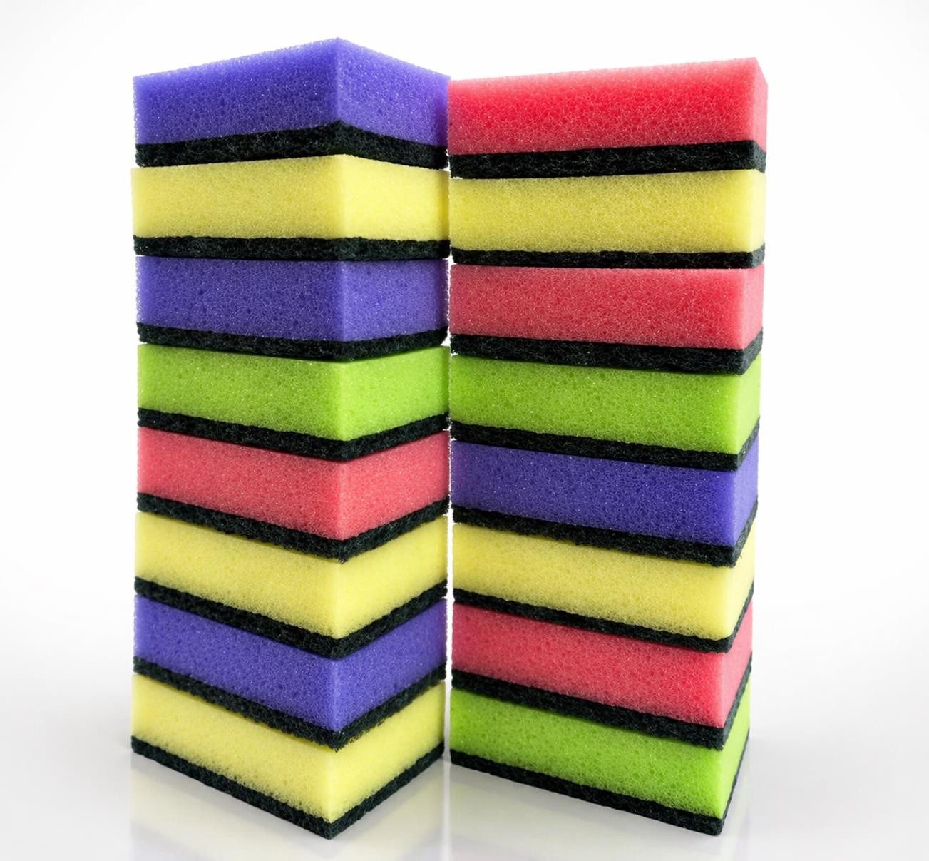 BAYLI Scheuerschwamm 28er Set Küchenschwamm, Topfschwamm Bunt, Putzschwamm - Scheuerschwa