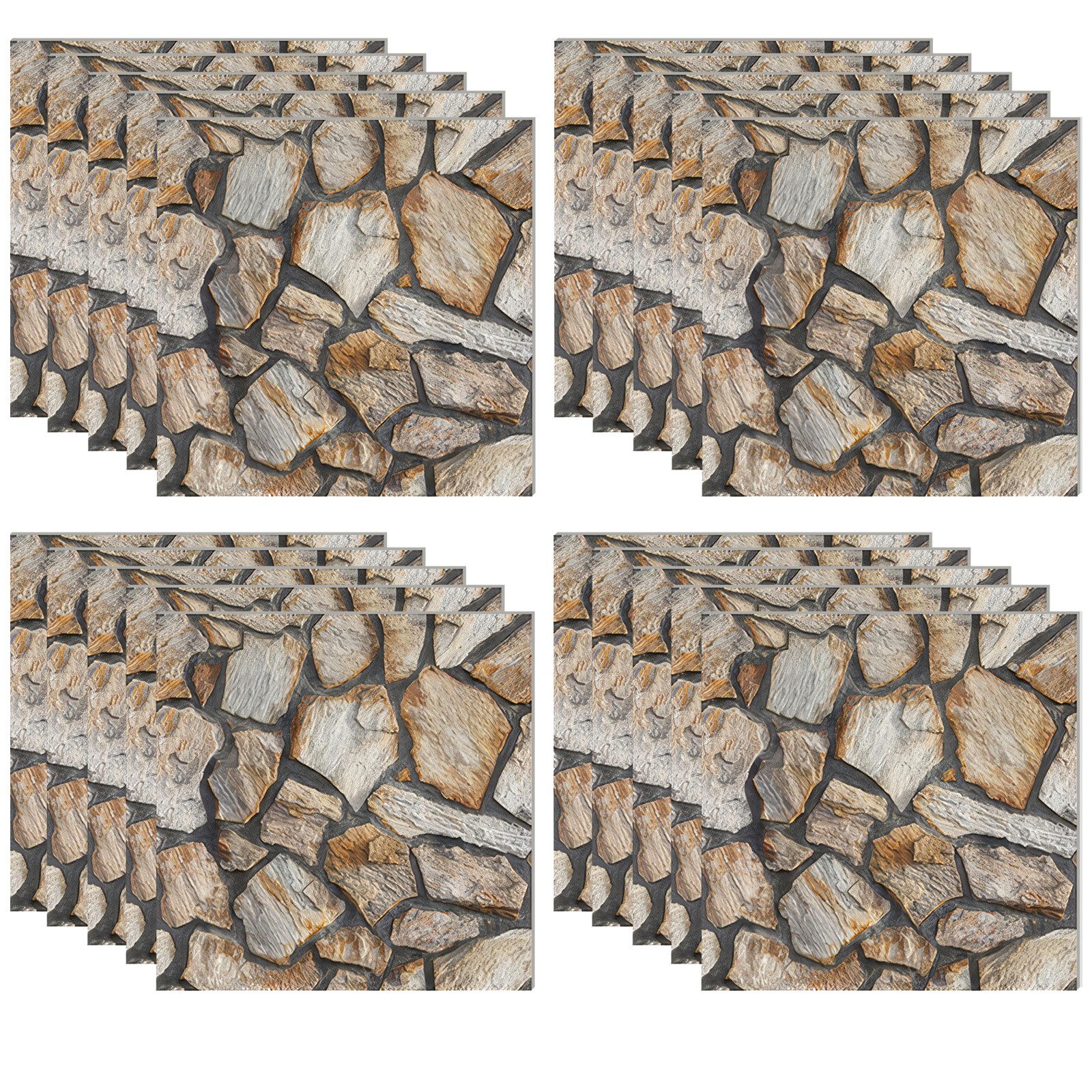 BlingBin Wandpaneel Tapete Wandverkleidung Steinoptik, 3D günstig online kaufen