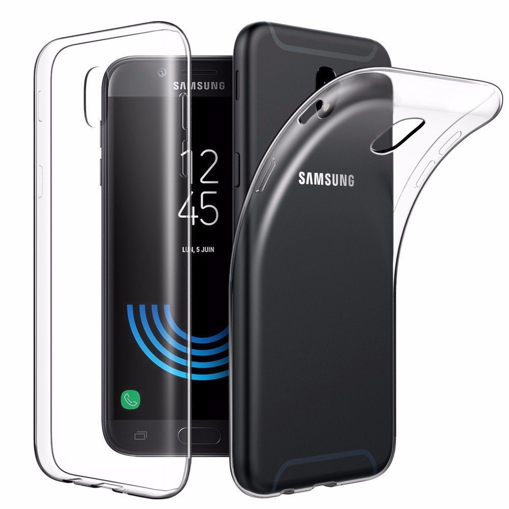 CoverKingz Handyhülle Hülle für Samsung Galaxy J3 [2017] Handyhülle Silikon  Case Cover Bumper Klar