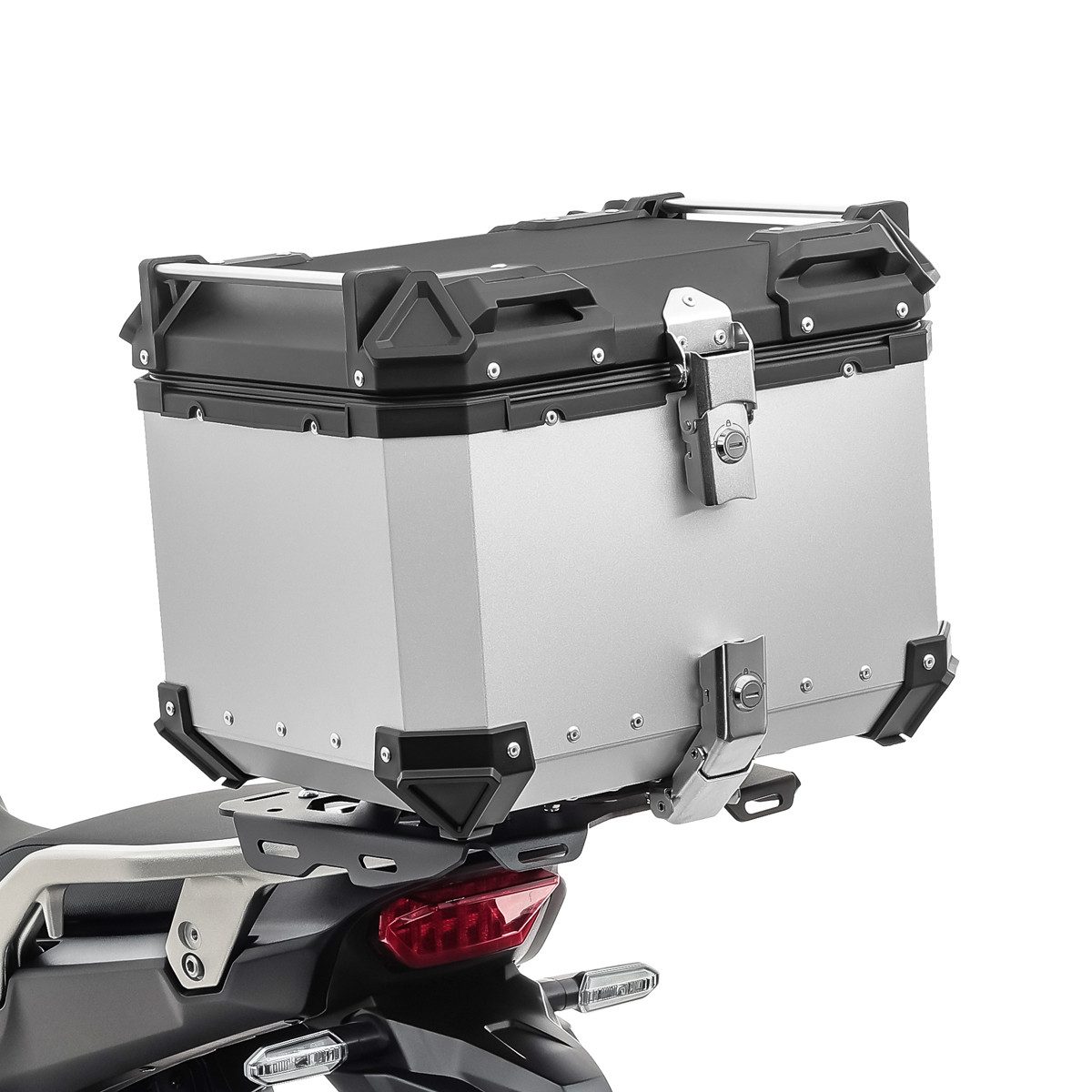 Bagtecs Topcase Set Alu Topcase + Gepäckbrücke für Honda Transalp XL 750 23-26 XB45 si
