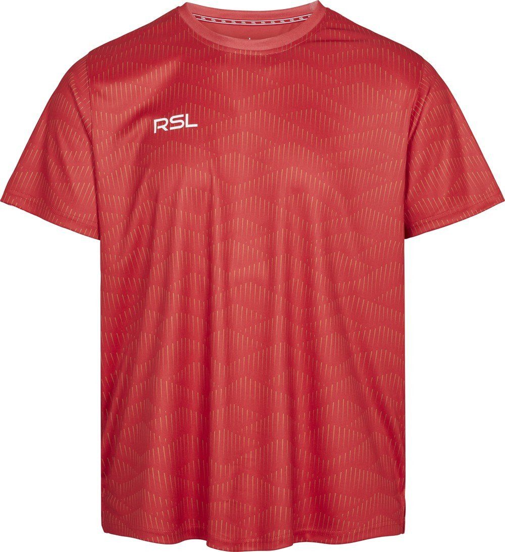RSL T-Shirt Leonardo (100% Polyester, atmungsaktiv) rot Herren