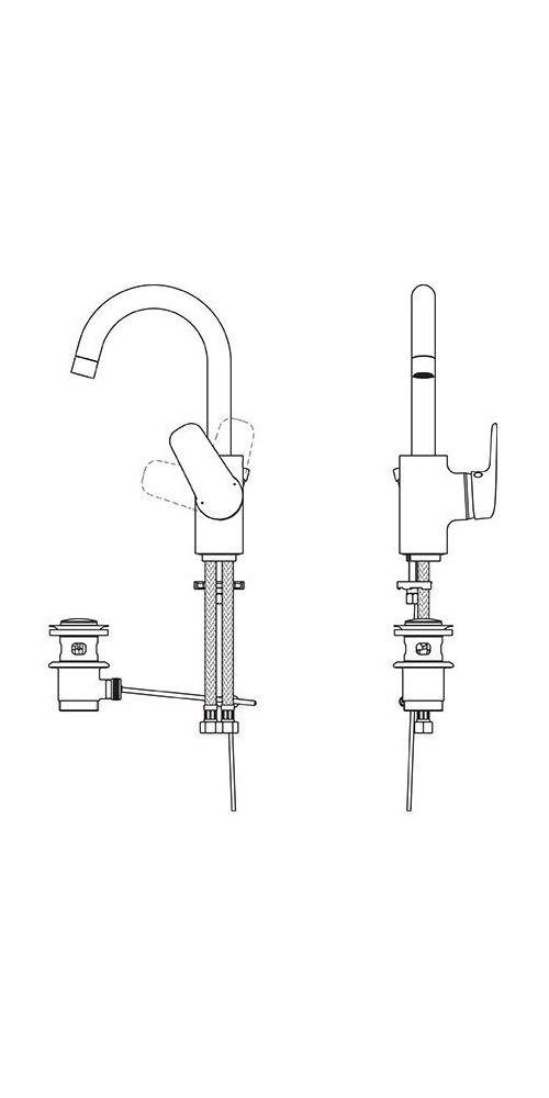 hohem Standard Badarmatur schwenkbarem CERAFLEX IDS Ideal Waschtischarmatur chrom Auslauf mit