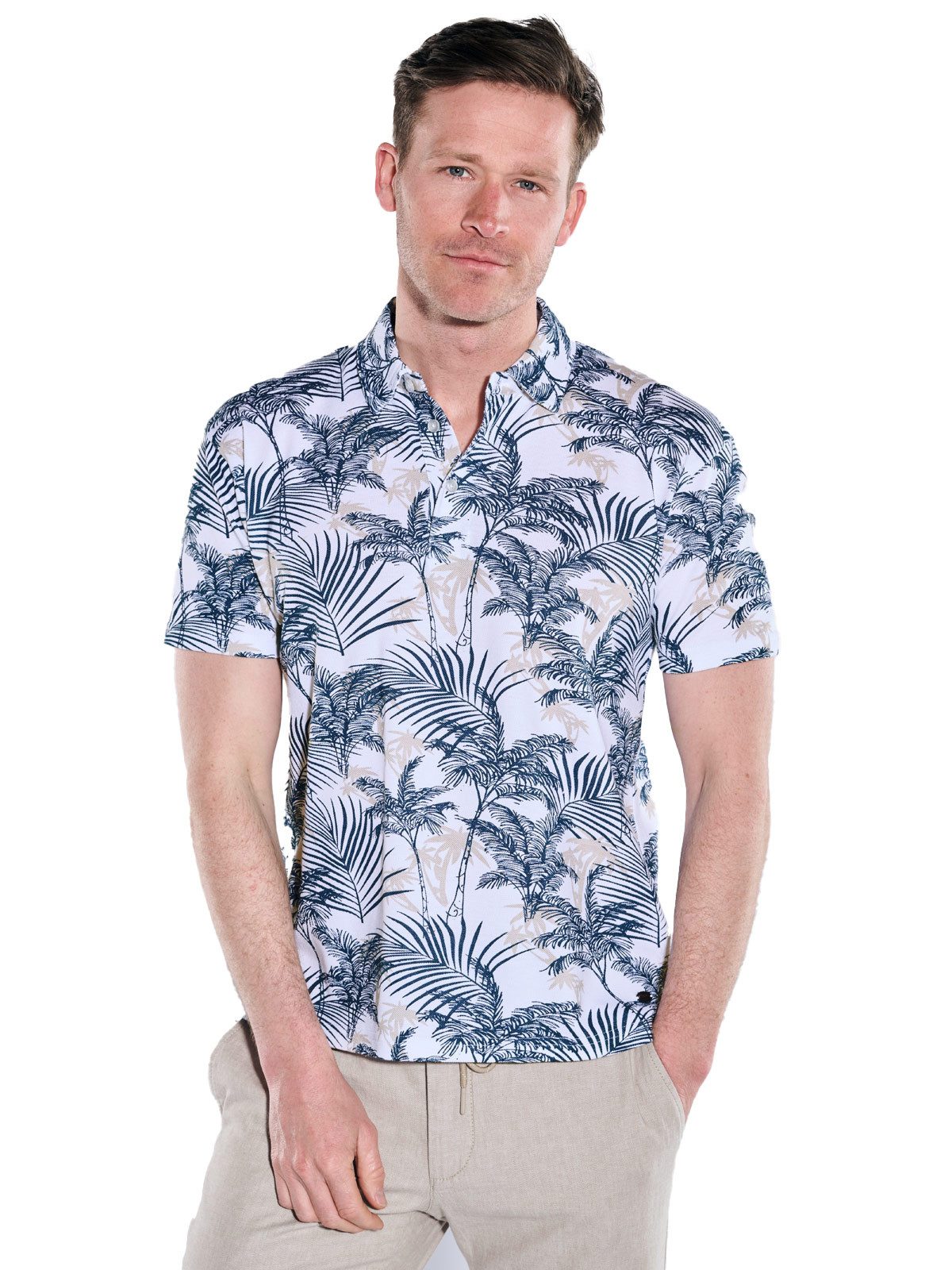 Engbers Poloshirt Polo-Shirt gemustert günstig online kaufen