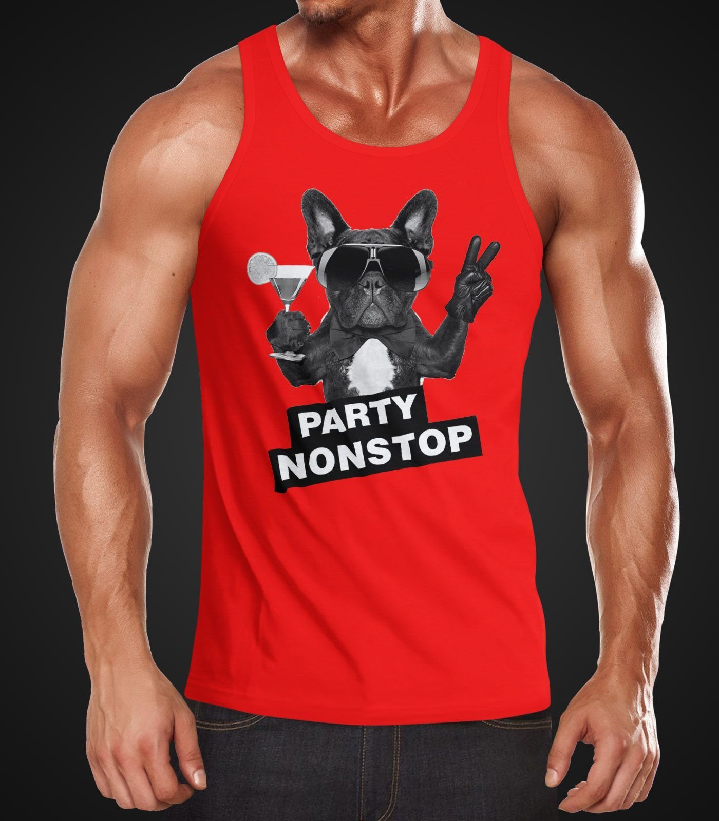 Neverless Tanktop Party Herren Tank-Top Nonstop günstig online kaufen