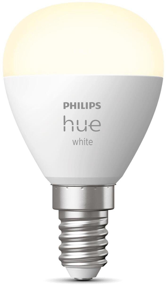 Philips Hue LED-Leuchtmittel White E14 Luster Einzelpack 470lm!, E14, 1 St., Warmweiß